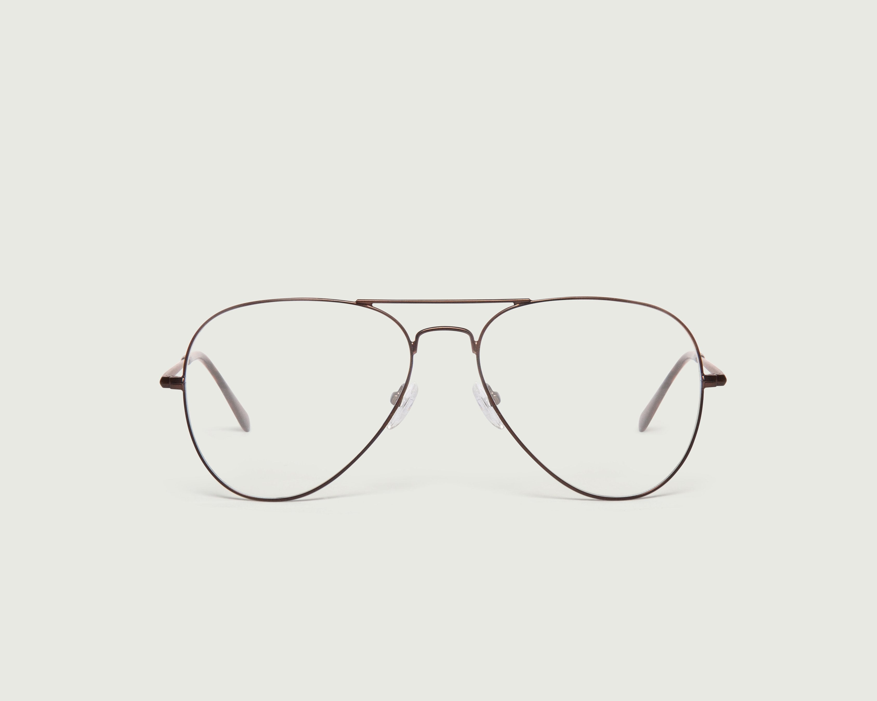 Bronze::Kline Eyeglasses pilot brown metal front