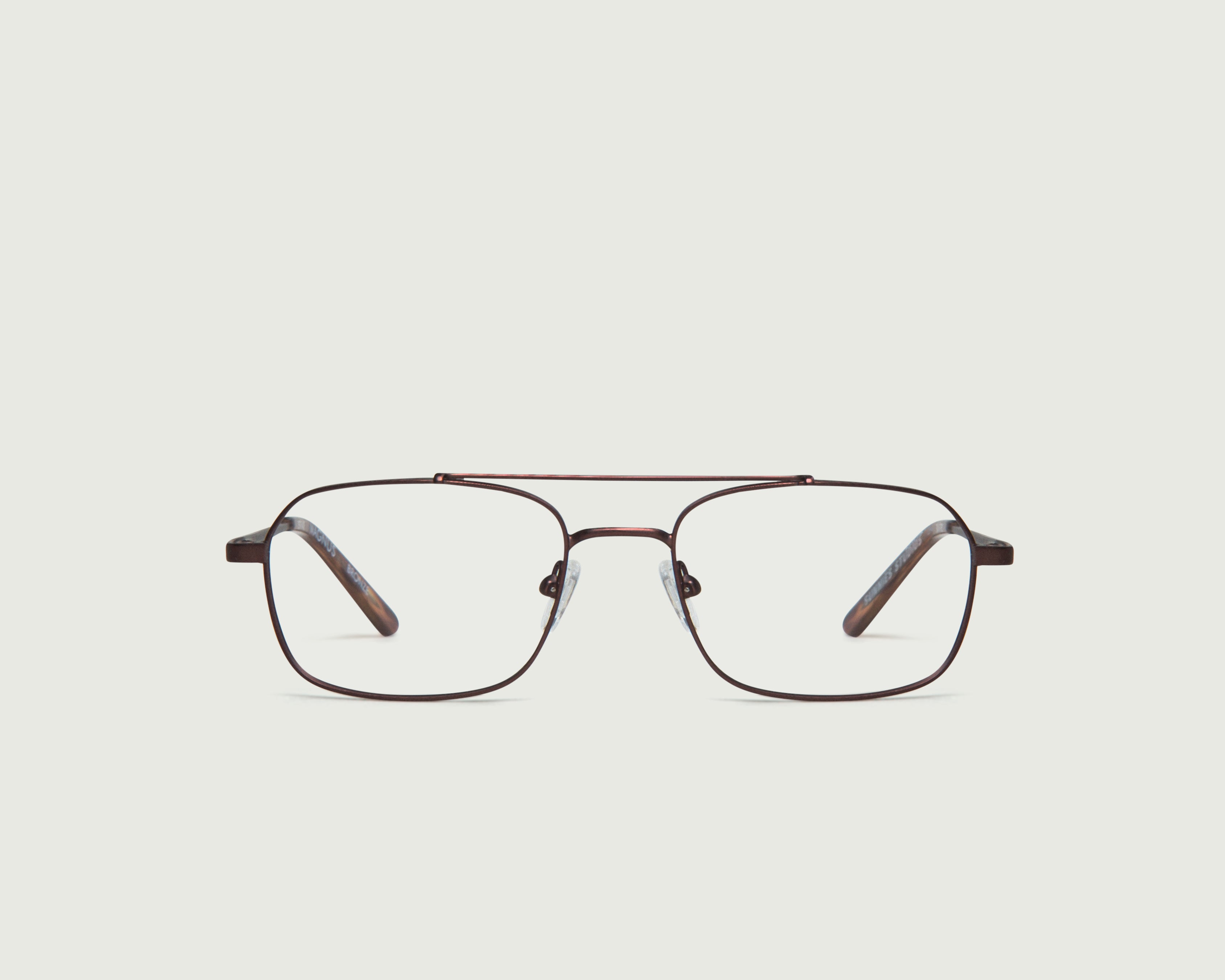 Bronze::Magnus Eyeglasses pilot brown metal front