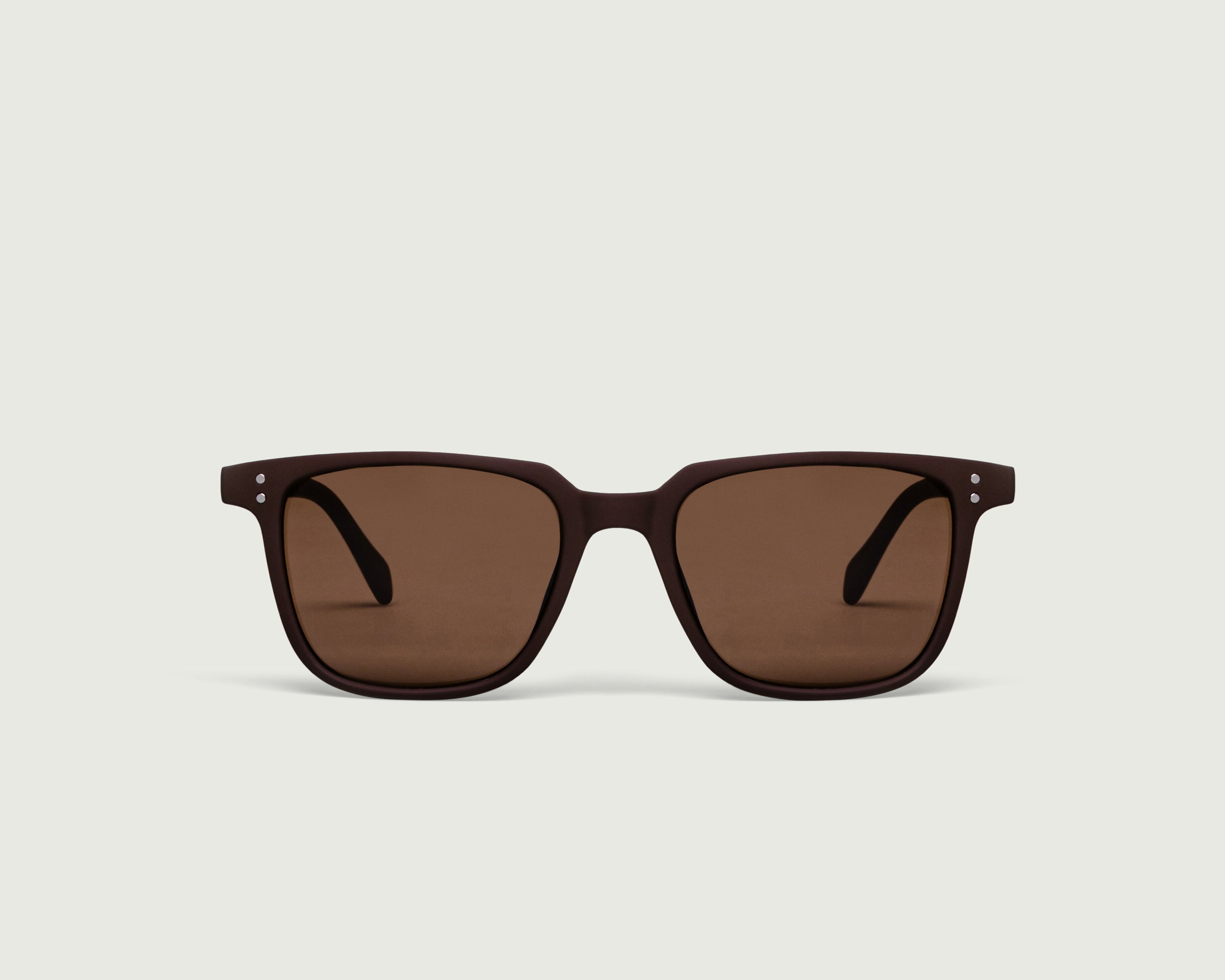 Brunette::Henrick Sunglasses square brown plastic front