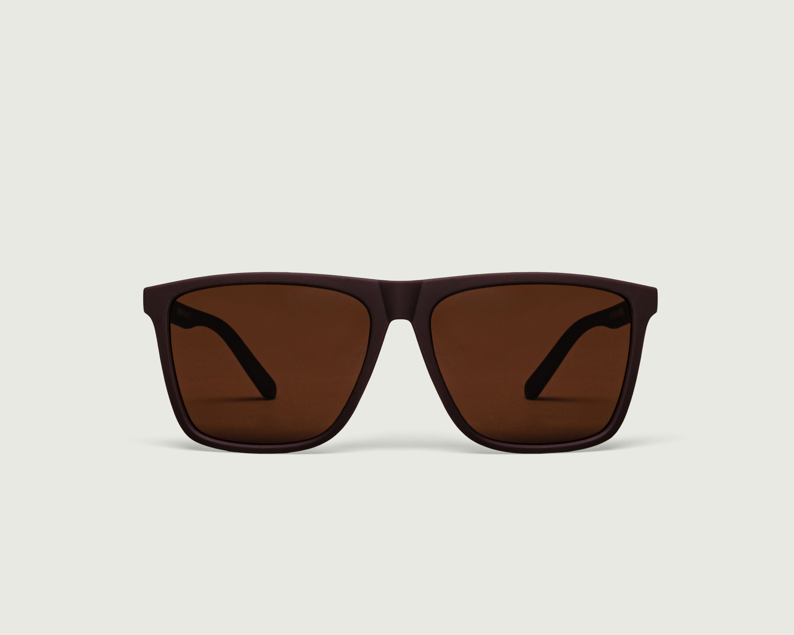 Brunette::Griffin Sunglasses square brown plastic front