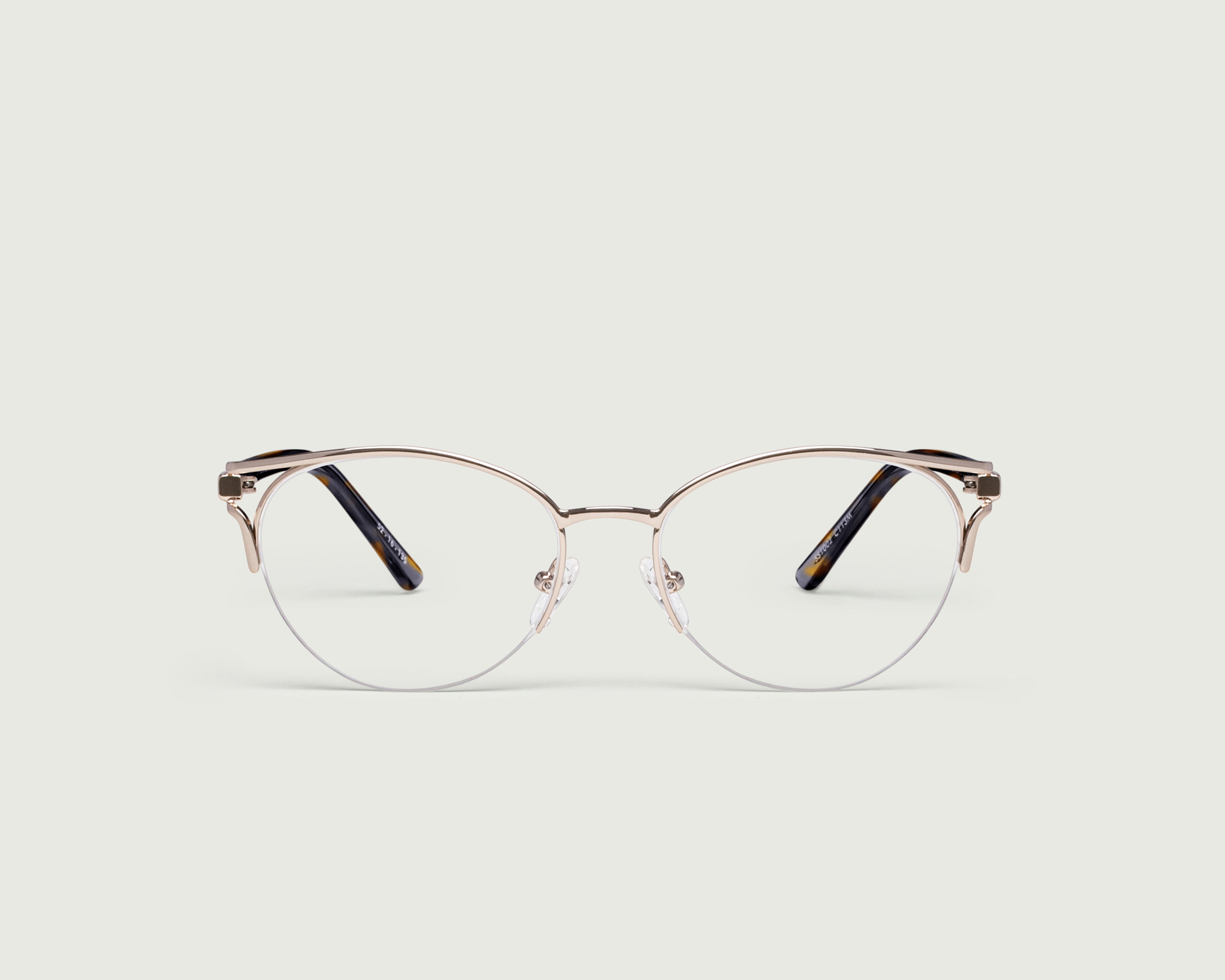 Silver::Cam Eyeglasses cat eye gray metal front