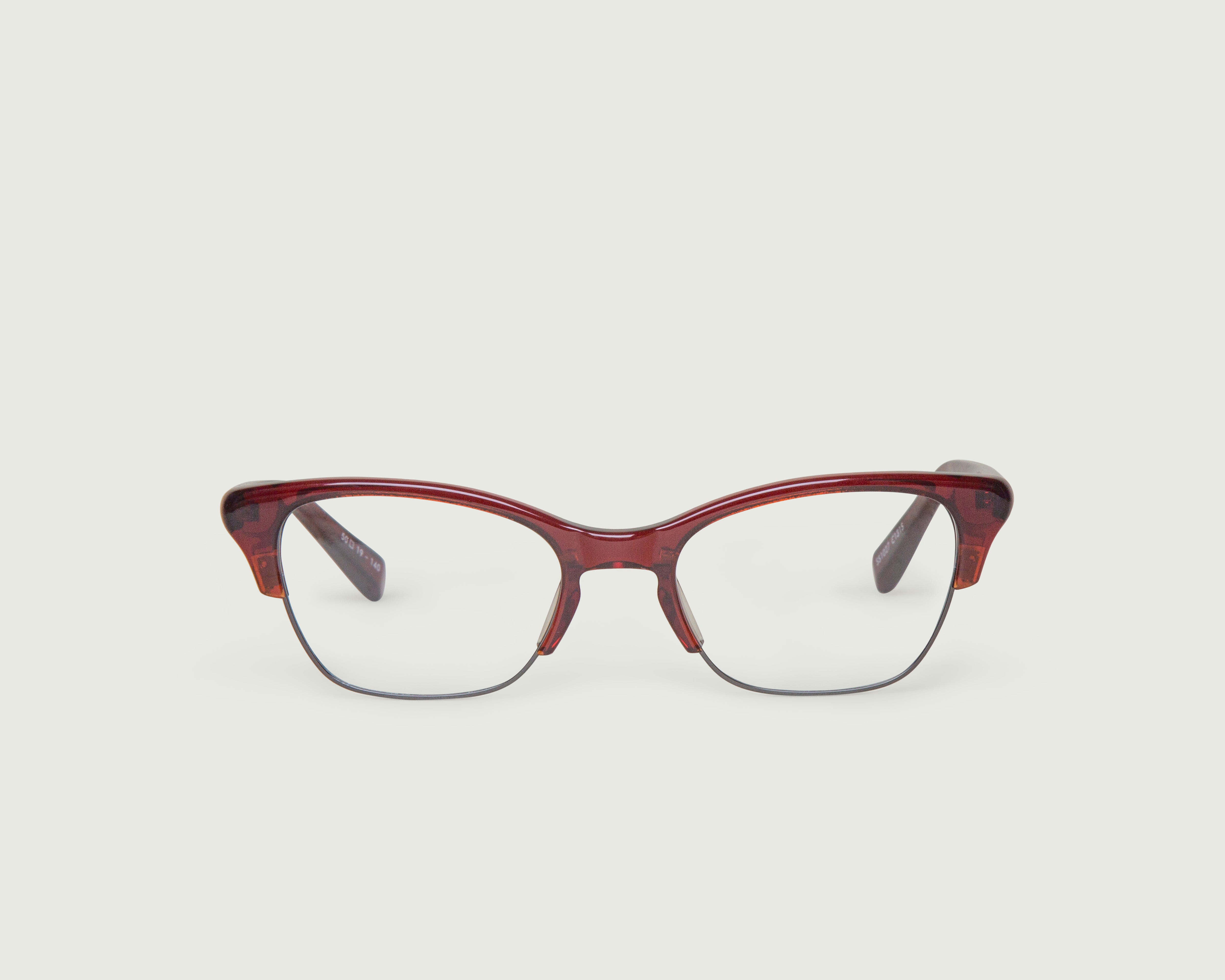 Carmine::Aina Eyeglasses cat eye red acetate front