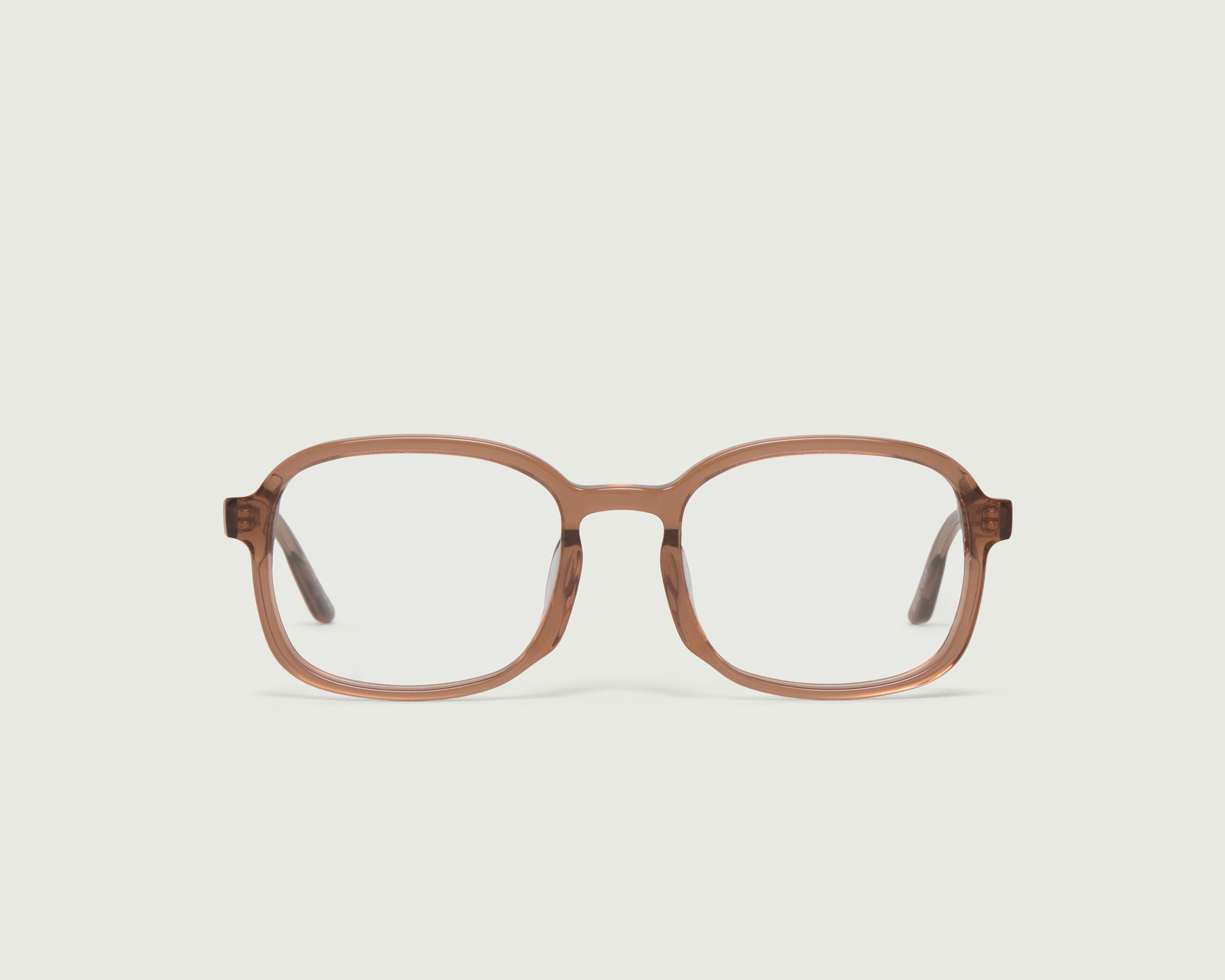 Coffee::Shiro Eyeglasses square brown acetate front