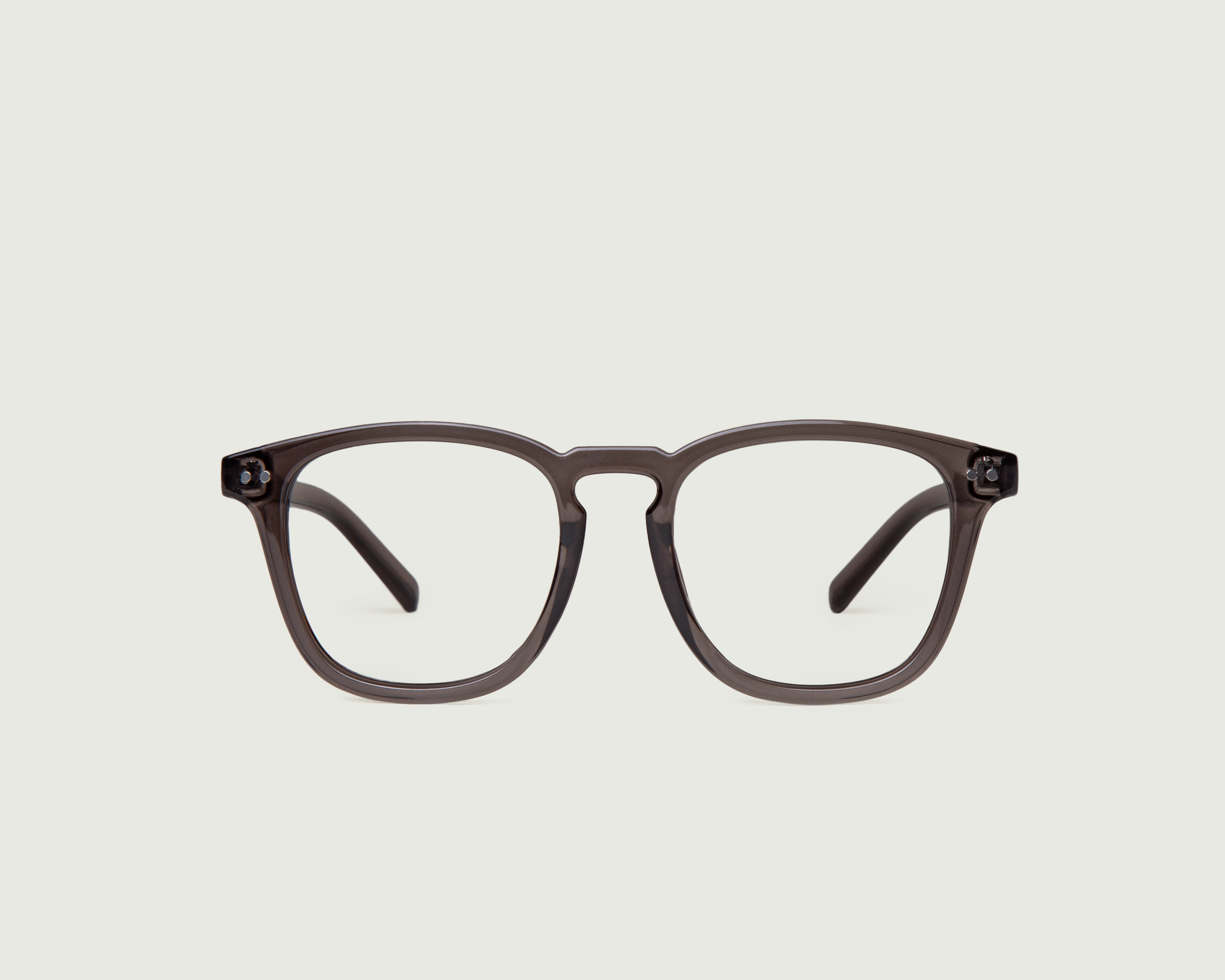 Dark Smoke::Yoji Anti-Radiation Glasses square black recycled polyester front