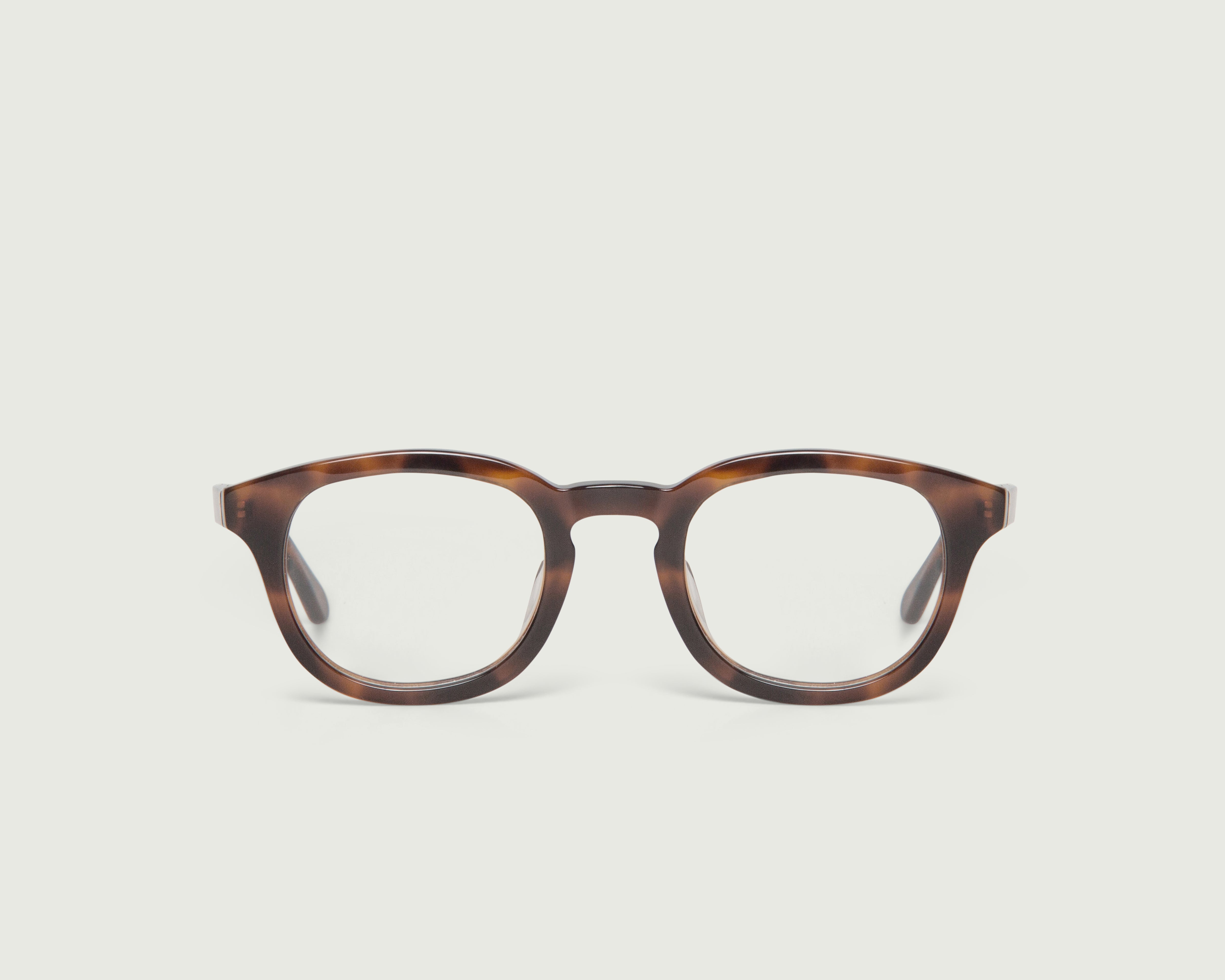 Dark Tort::Atticus Eyeglasses round tort acetate front