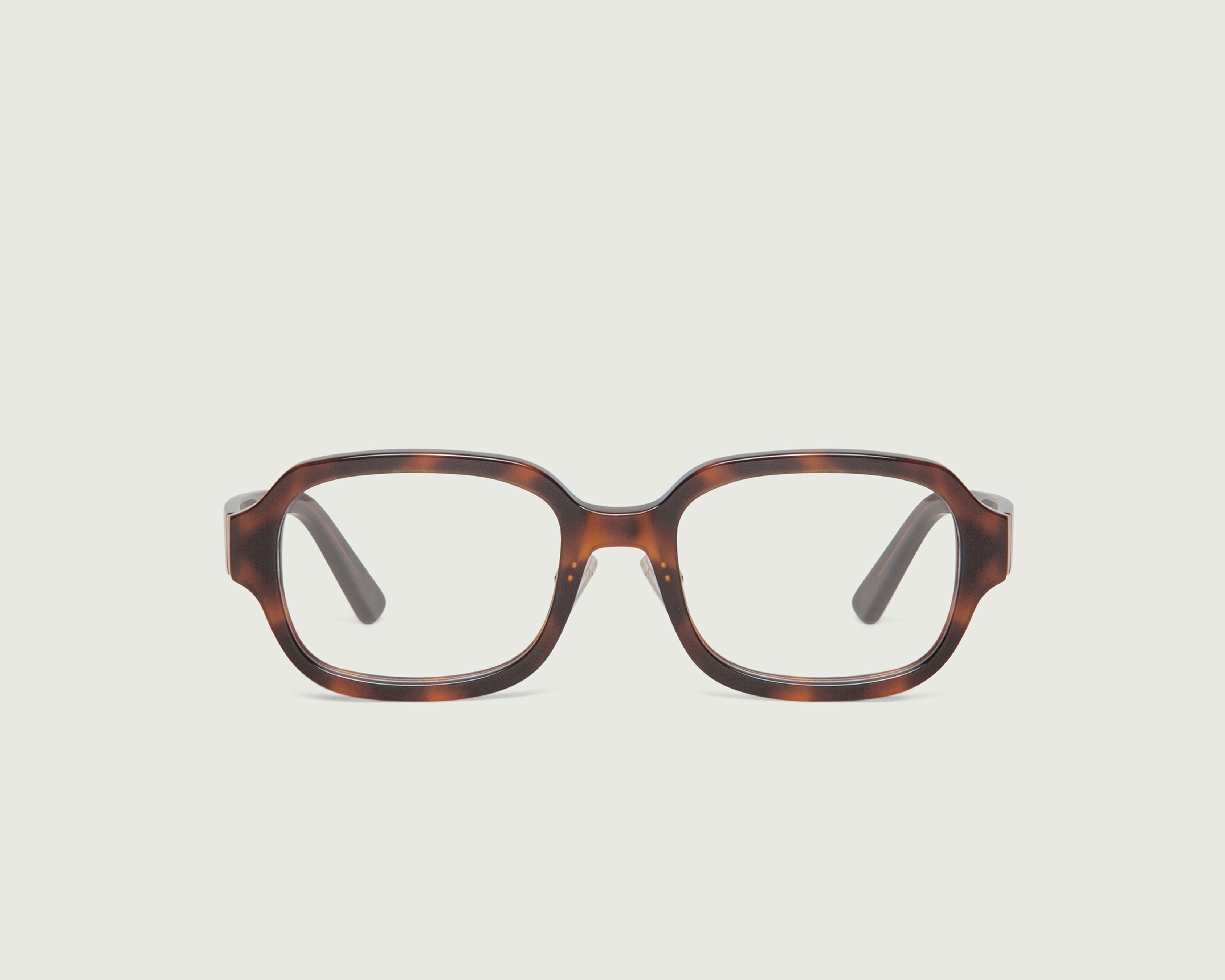 Dark Tort::Lark Eyeglasses rectangle tort acetate front