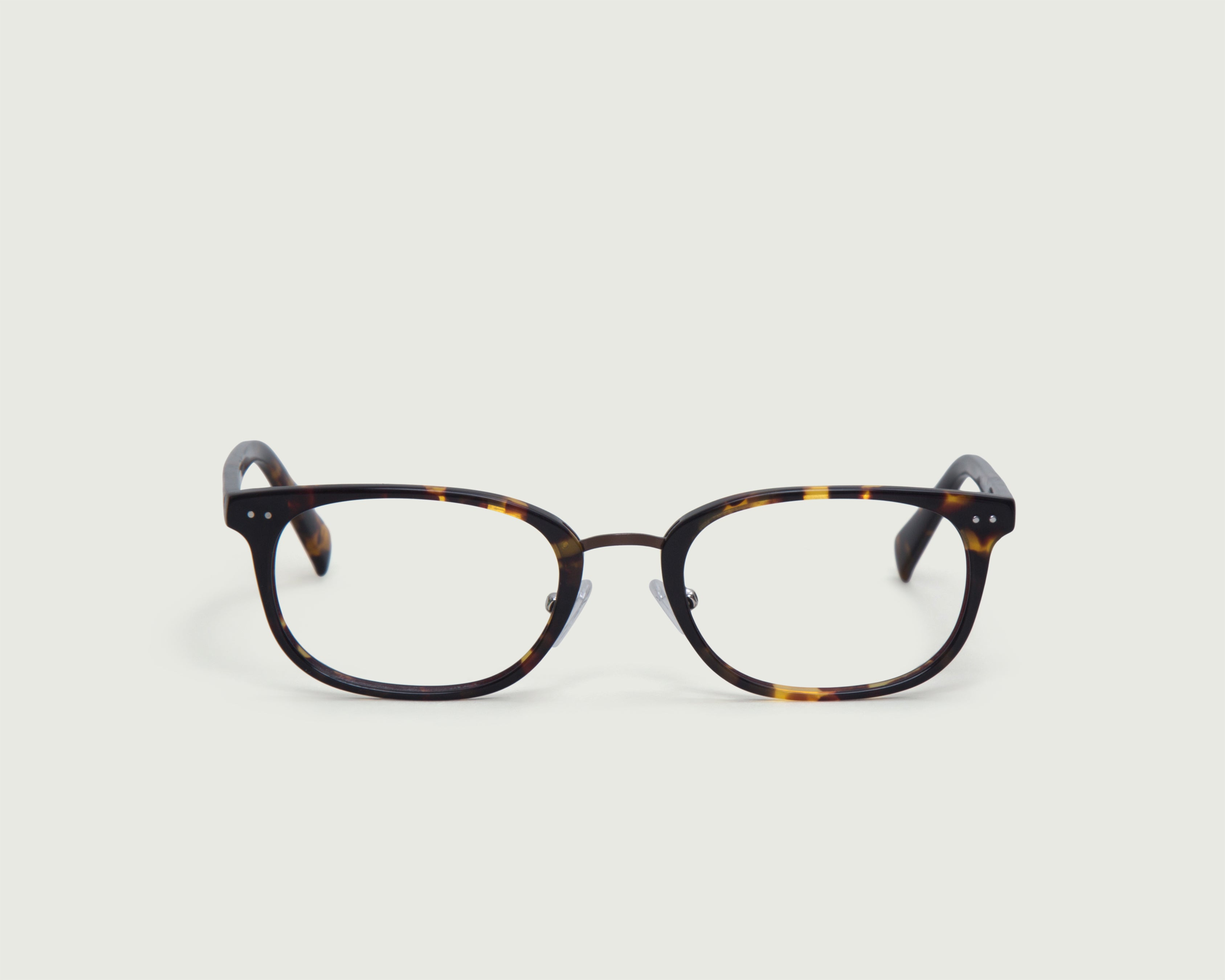 Dark Tort::Bart Eyeglasses rectangle tort acetate front