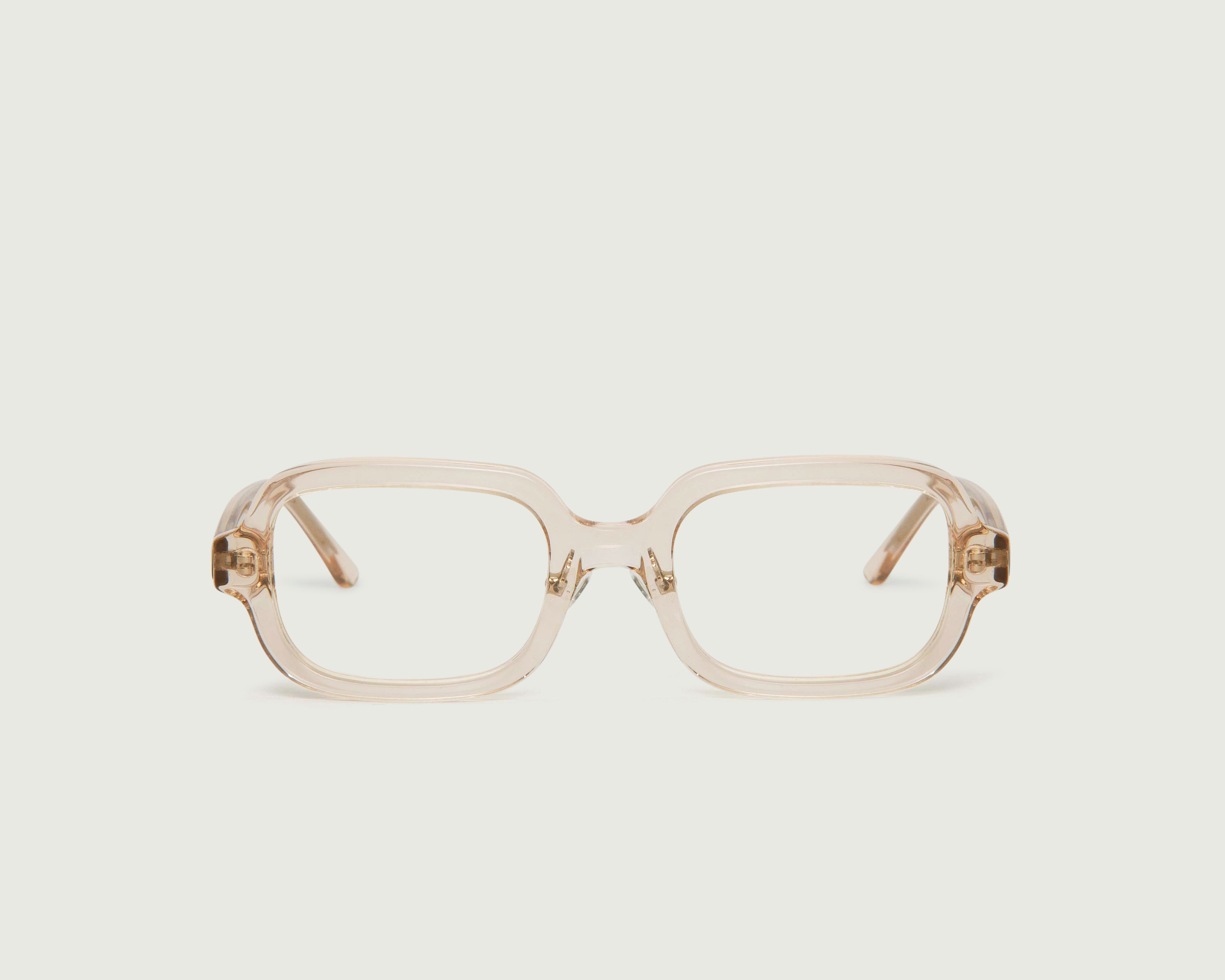 Pale Nude::Ezra Eyeglasses square nude bioacetate front