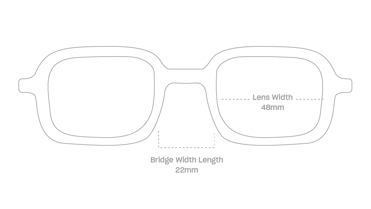 measurement::lens width Keiko Eyeglasses rectangle plastic