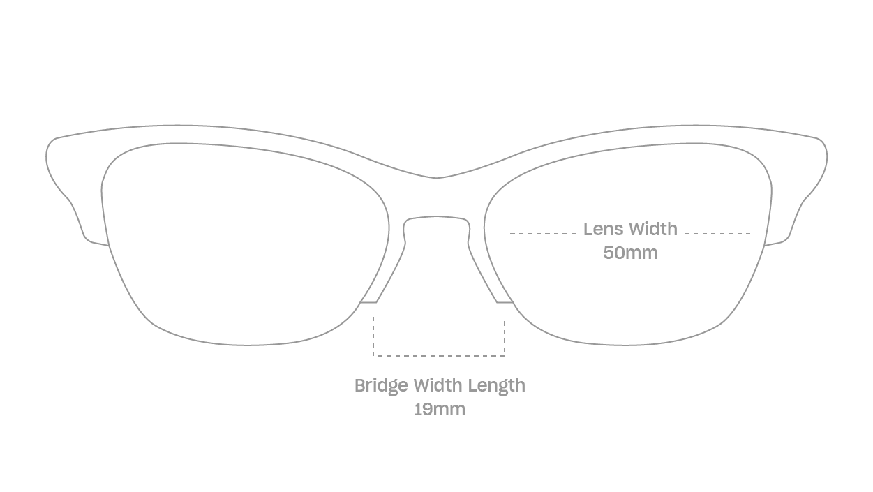 measurement::lens width Aina Eyeglasses cat eye acetate