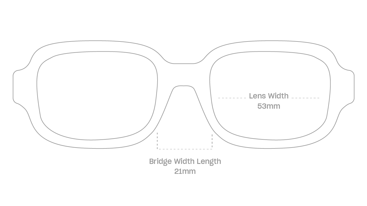 measurement::lens width Bobbi Sunglasses square recycled polyester