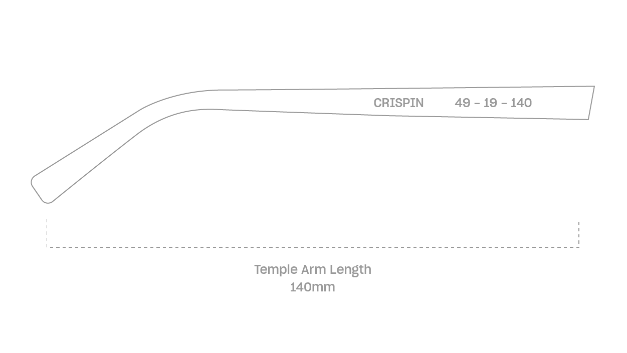measurement::arm length Crispin Eyeglasses square acetate