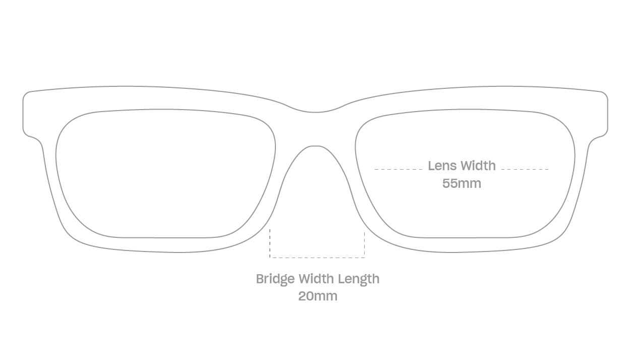 measurement::lens width Logan Eyeglasses rectangle bioacetate