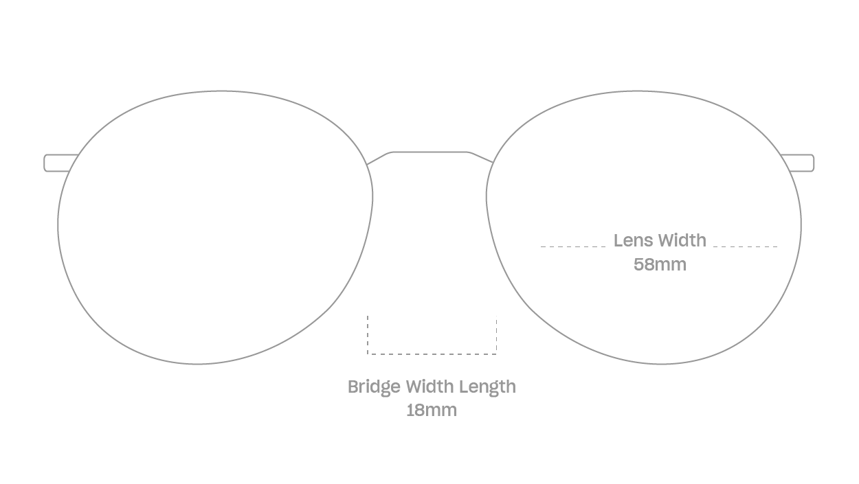 measurement::lens width Quill Anti-Radiation Glasses pilot recycled polyester