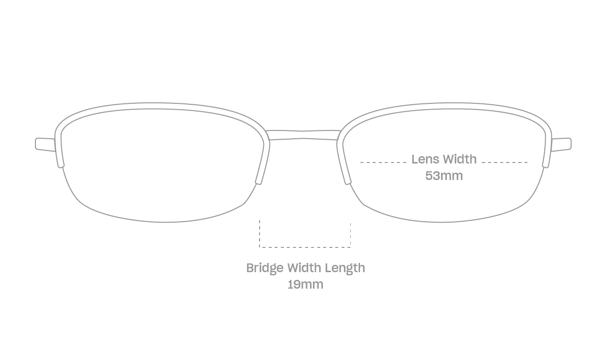 measurement::lens width Sanders Eyeglasses rectangle metal