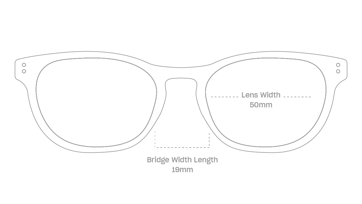 measurement::lens width Walt Eyeglasses square acetate