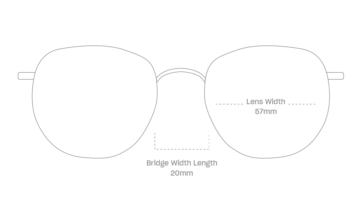 measurement::lens width Marcel+ Wide Eyeglasses square metal