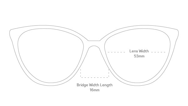 measurement::lens width Pollux Eyeglasses cat eye plastic