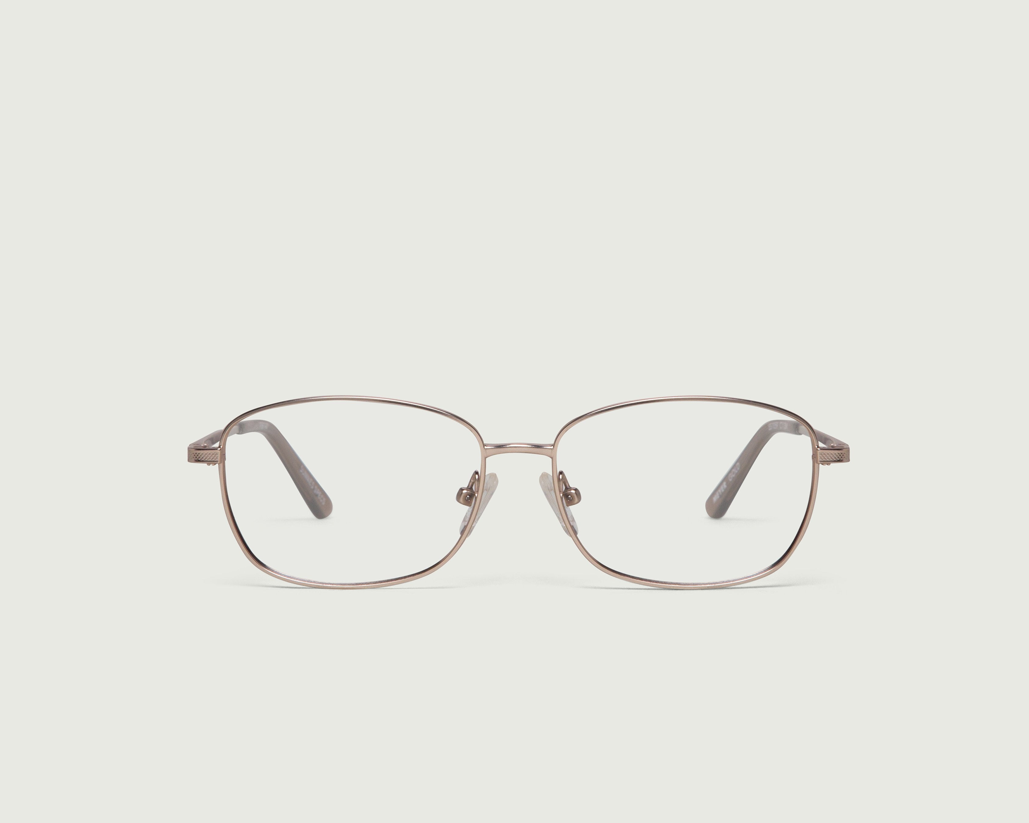 Gold::Meyer Eyeglasses rectangle gold metal front