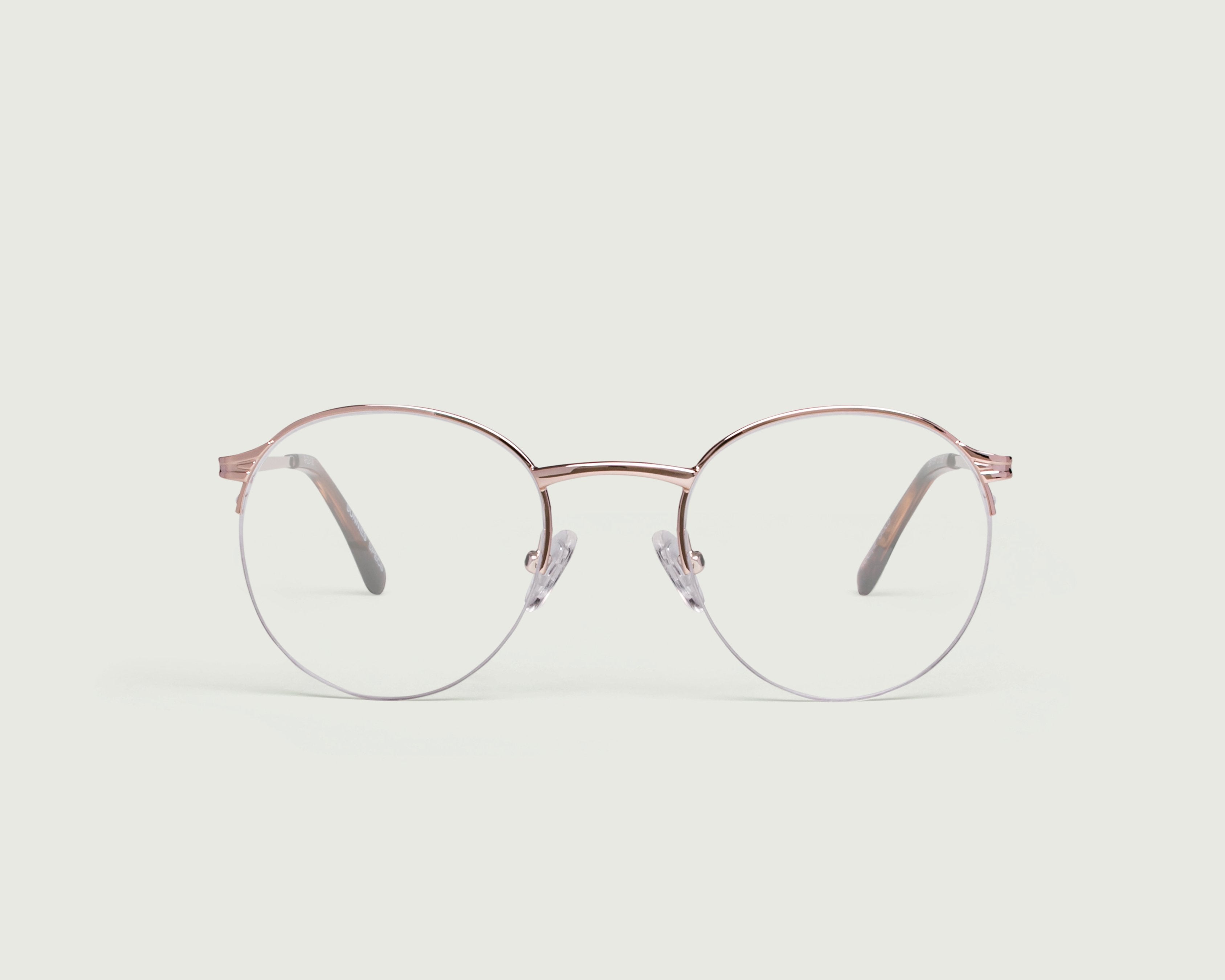 Gold::Roche Eyeglasses round gold metal front