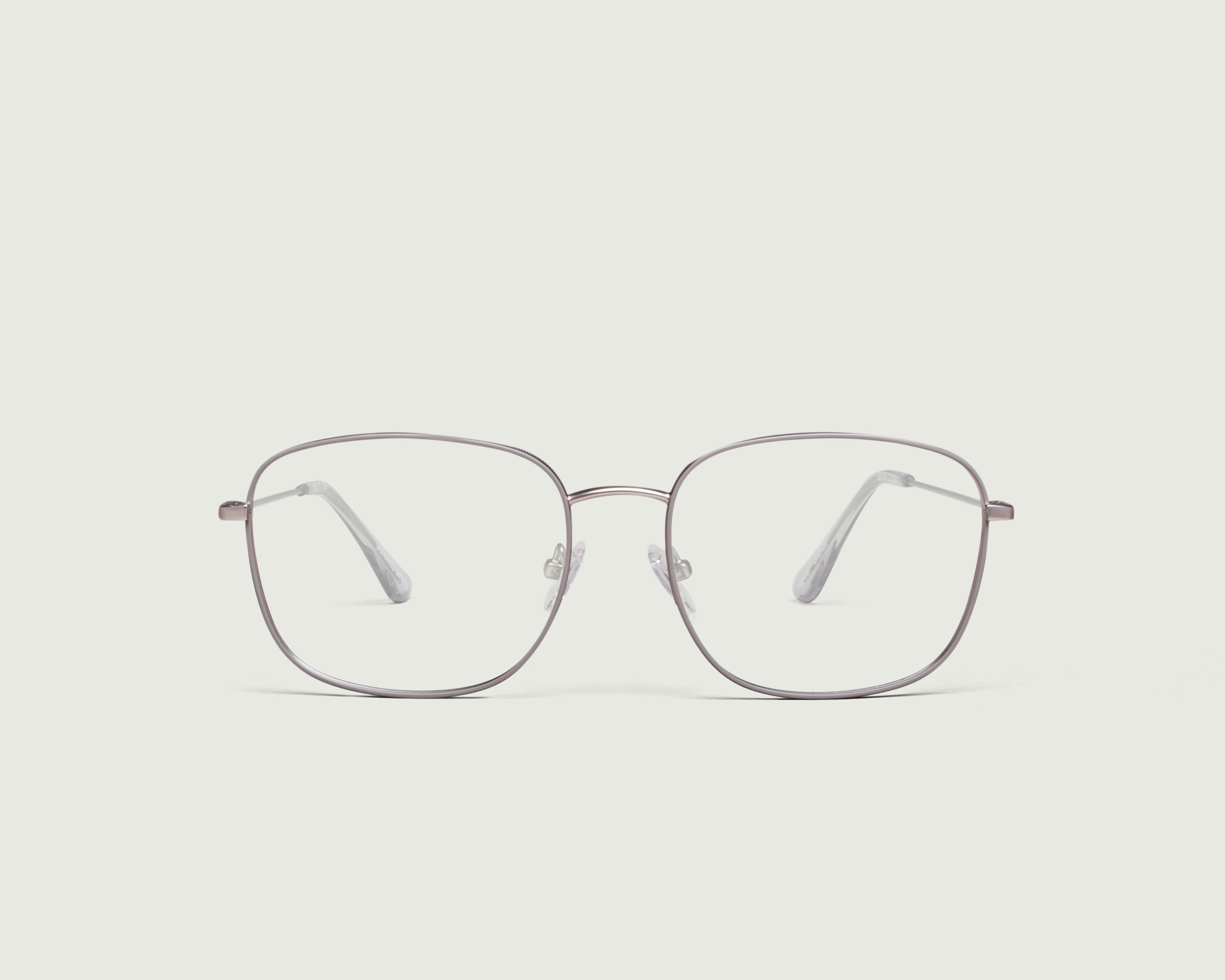 Greige::Henri Eyeglasses square gray metal front