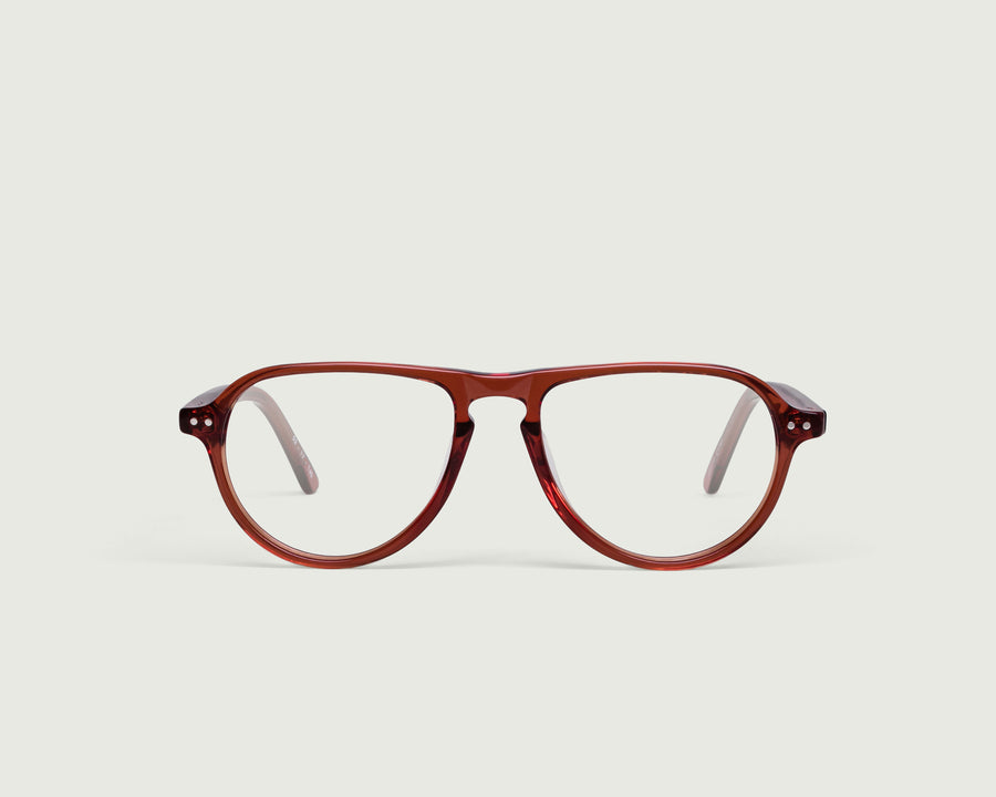 Howser Eyeglasses pilot brown acetate front