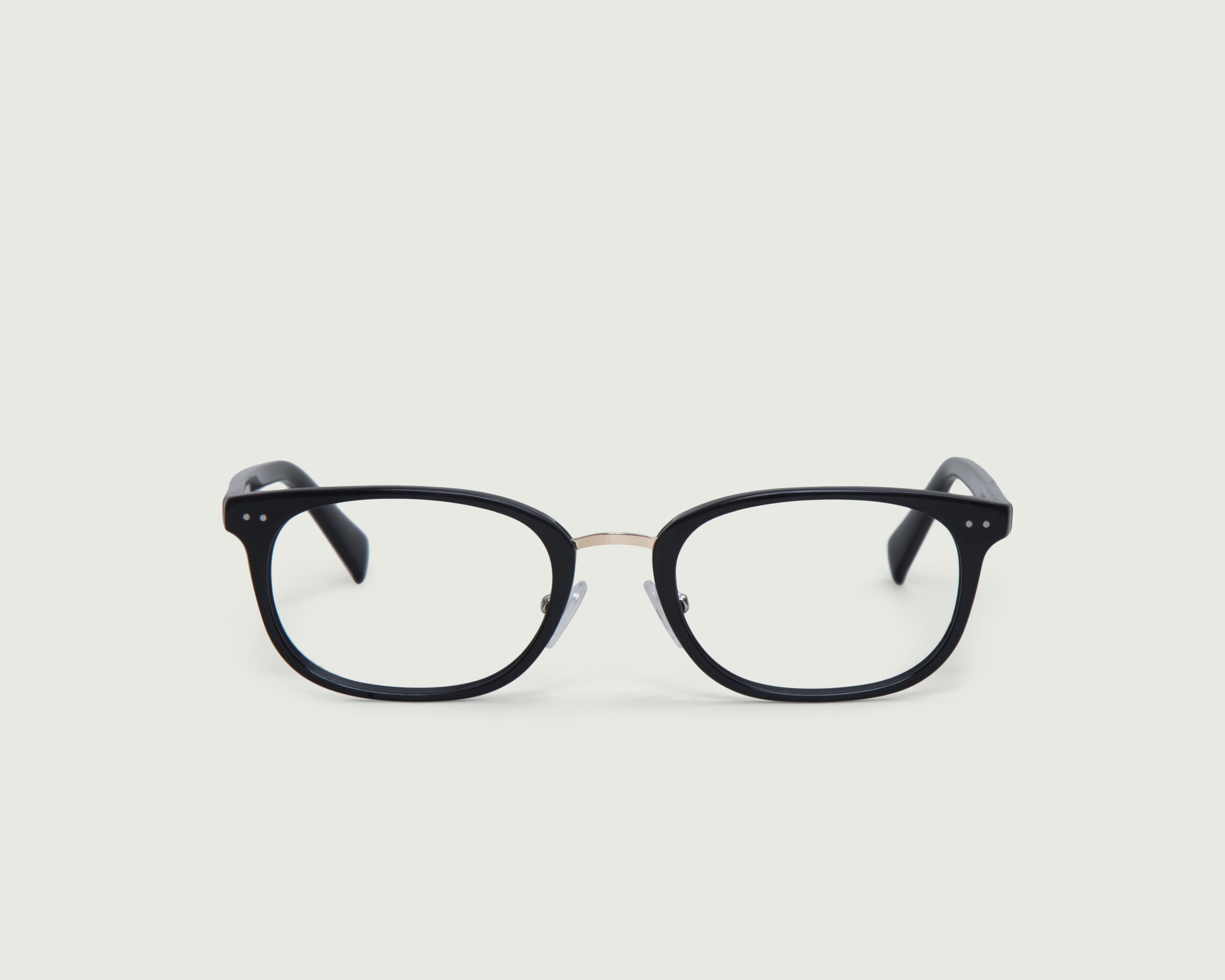 Ink::Bart Eyeglasses rectangle black acetate front