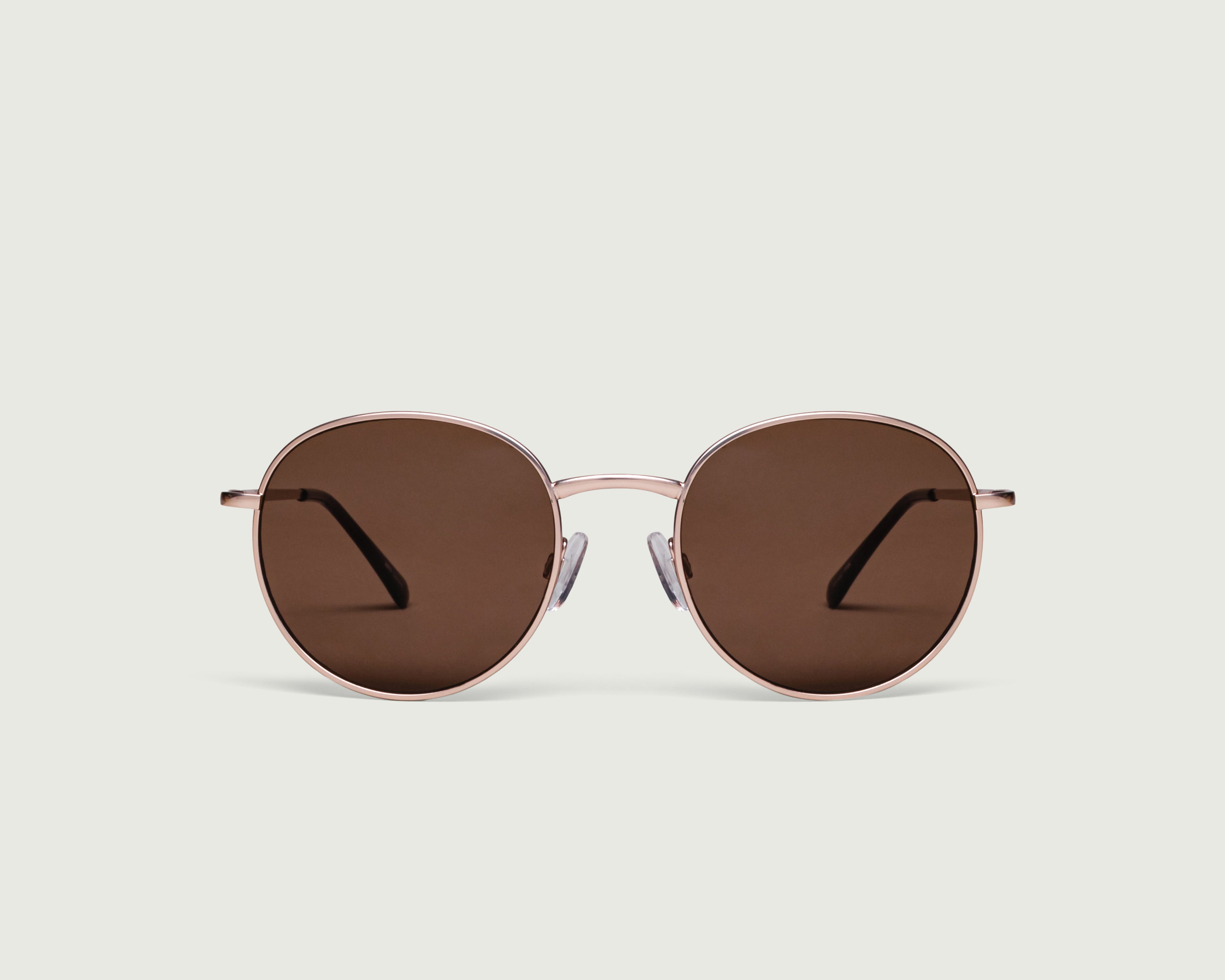 Sepia::Jett Sunglasses round brown metal front