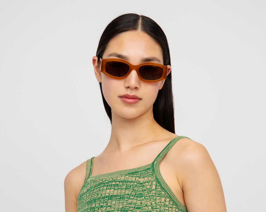 women Nori Sunglasses cat eye brown bioacetate