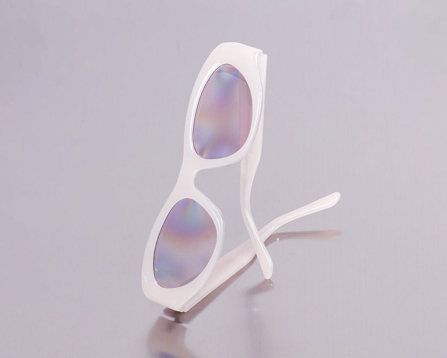 women Carly Sunglasses cateye white biodegradable acetate 1