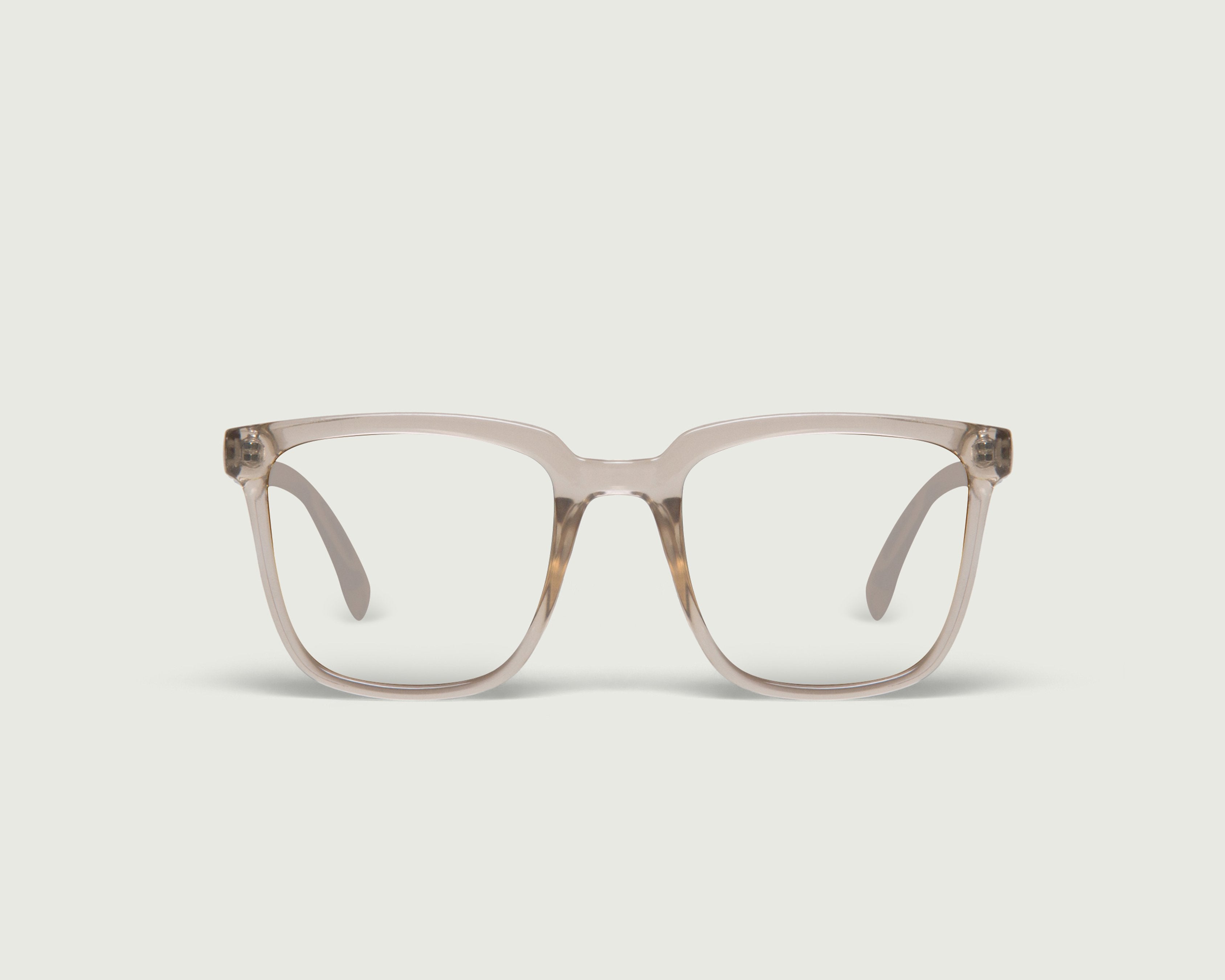 Hazelnut::Nigel Anti-Radiation Glasses square brown plastic front