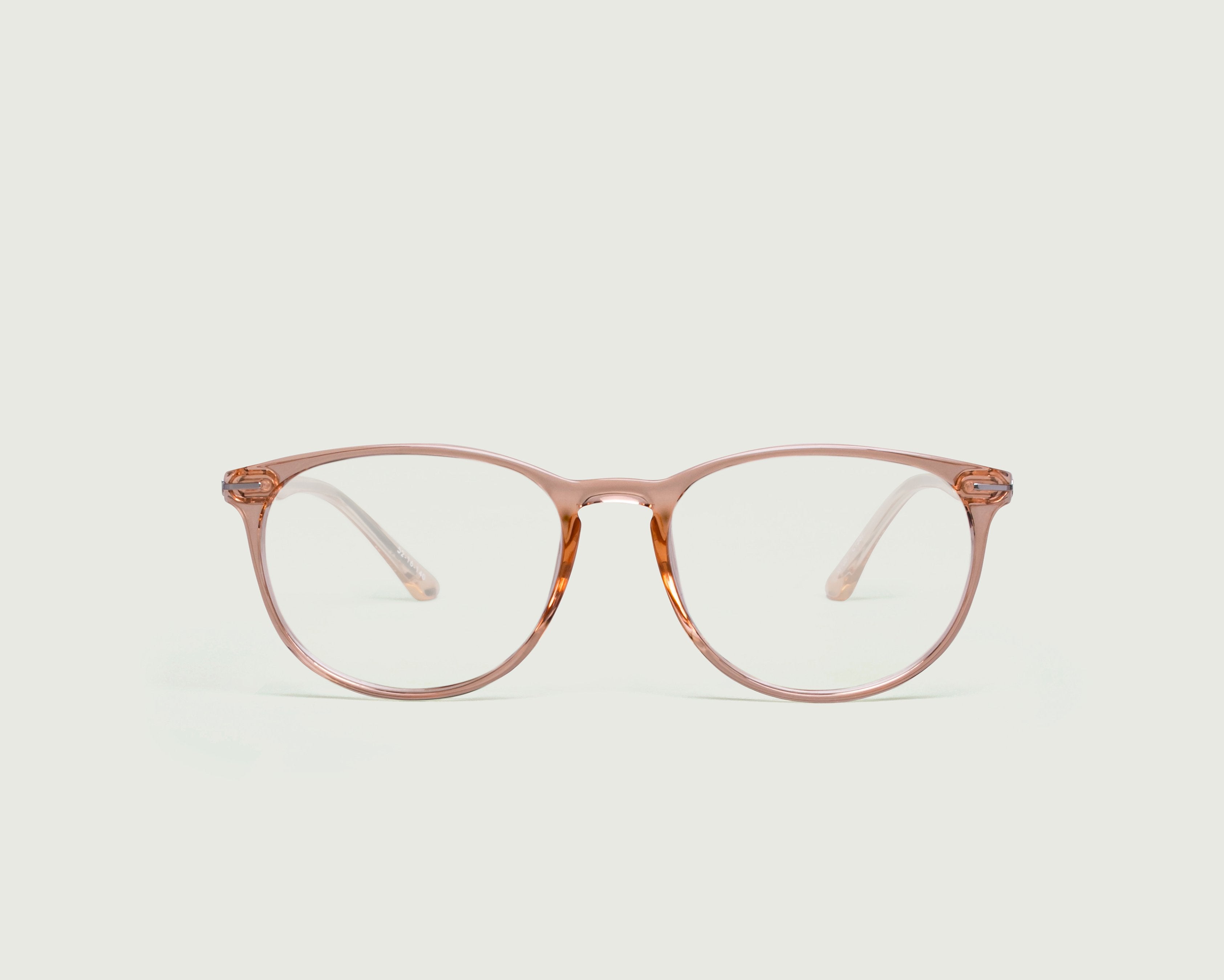 Peach::Zola Eyeglasses round pink plastic front