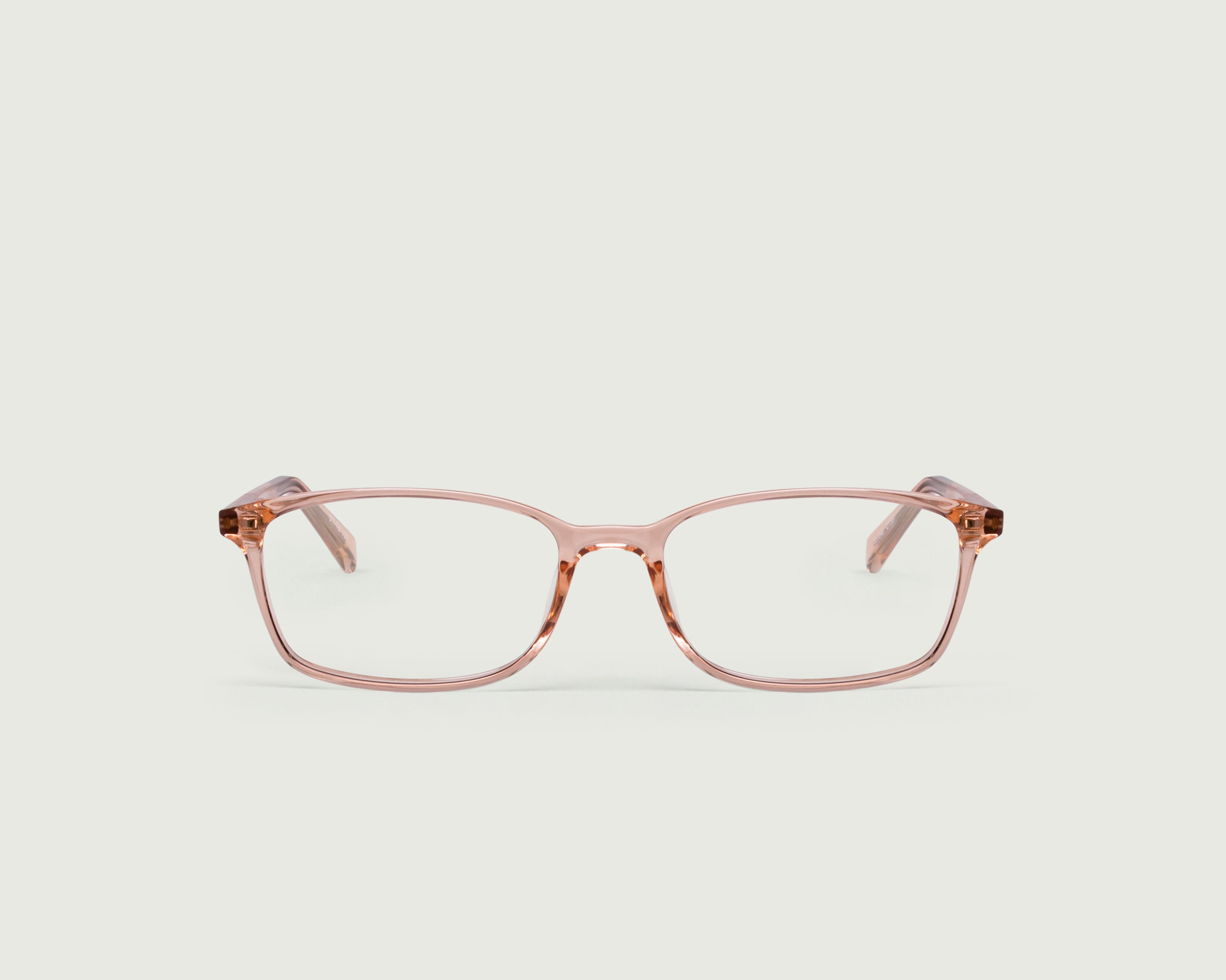Peach::Arlo Eyeglasses rectangle pink plastic front