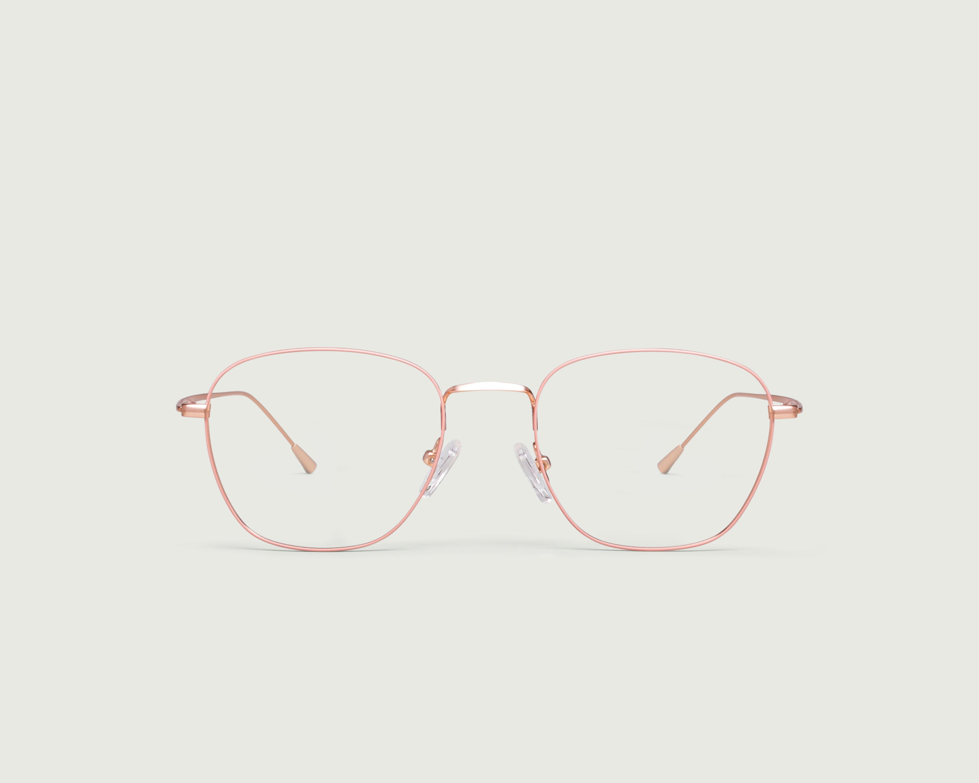 Peony::Duke Eyeglasses square pink metal front