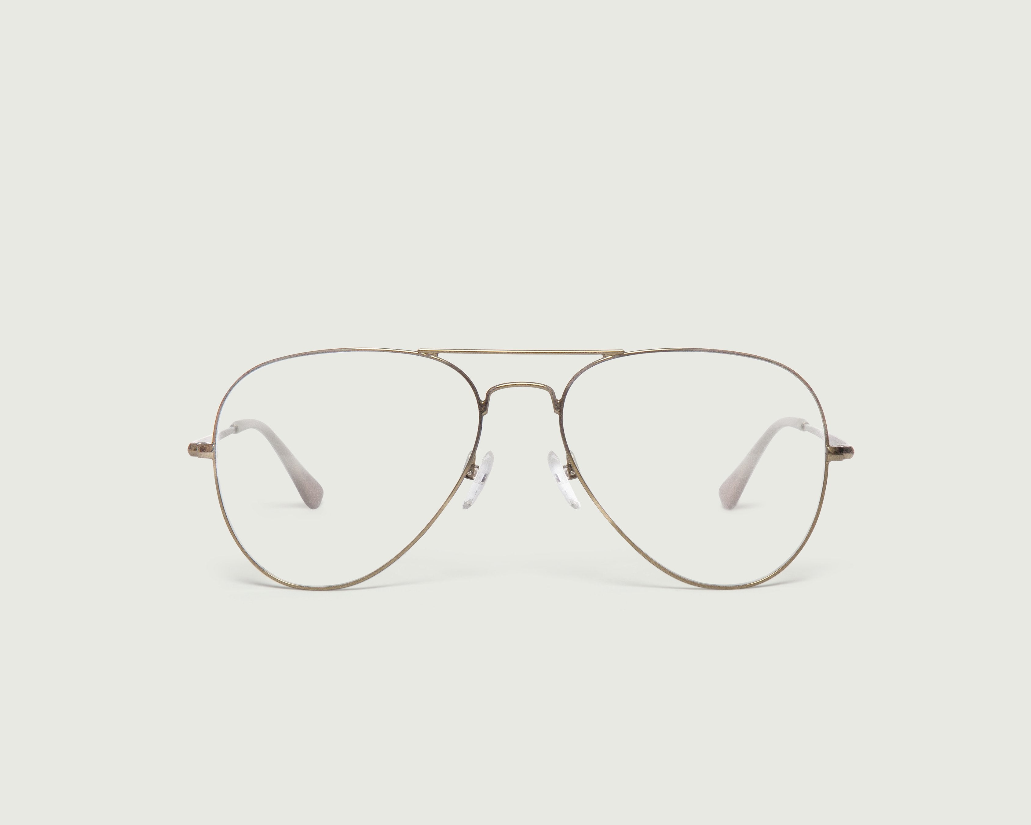 Rye::Kline Eyeglasses pilot brown metal front