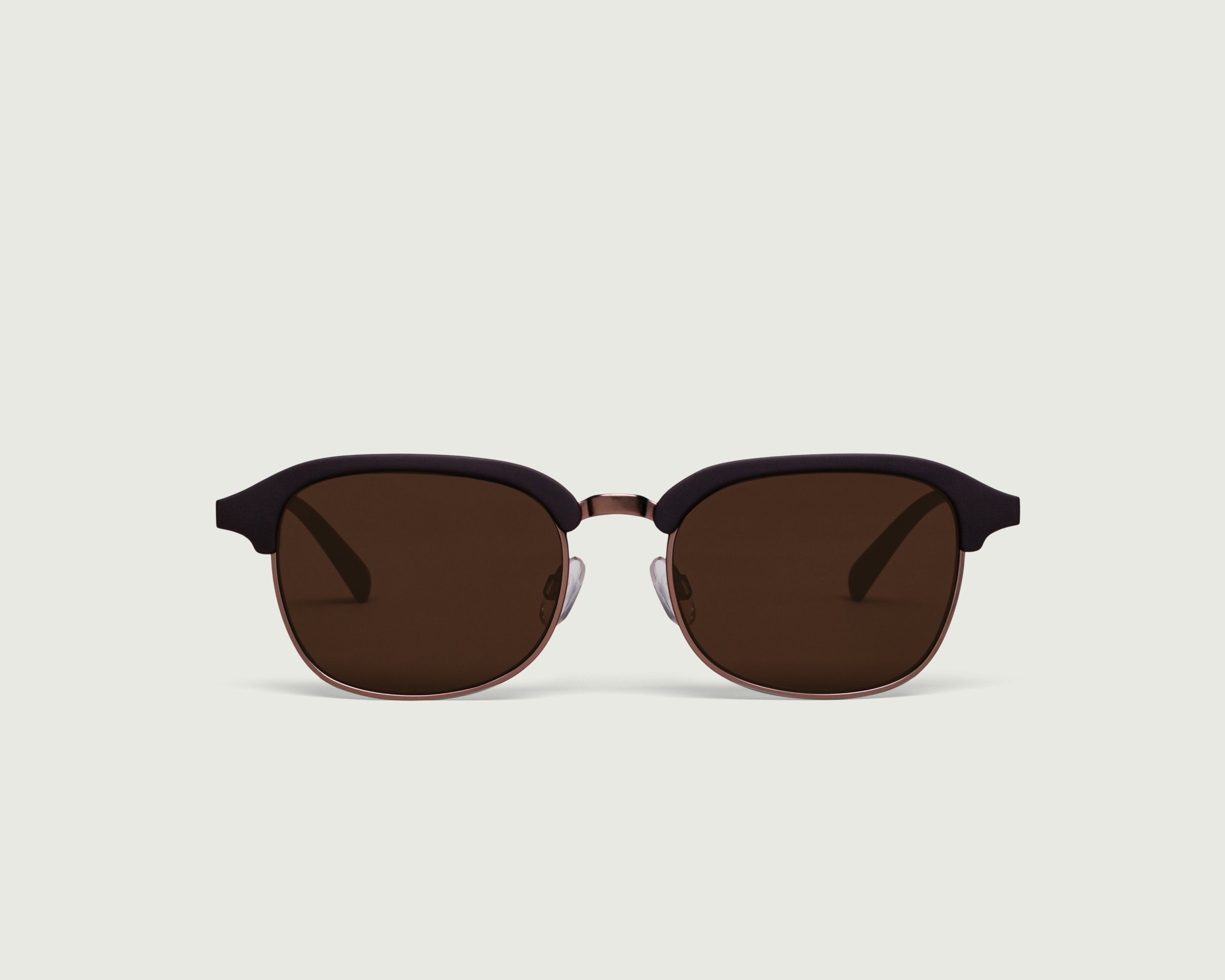 Sepia::Castro Sunglasses browline brown plastic metal front