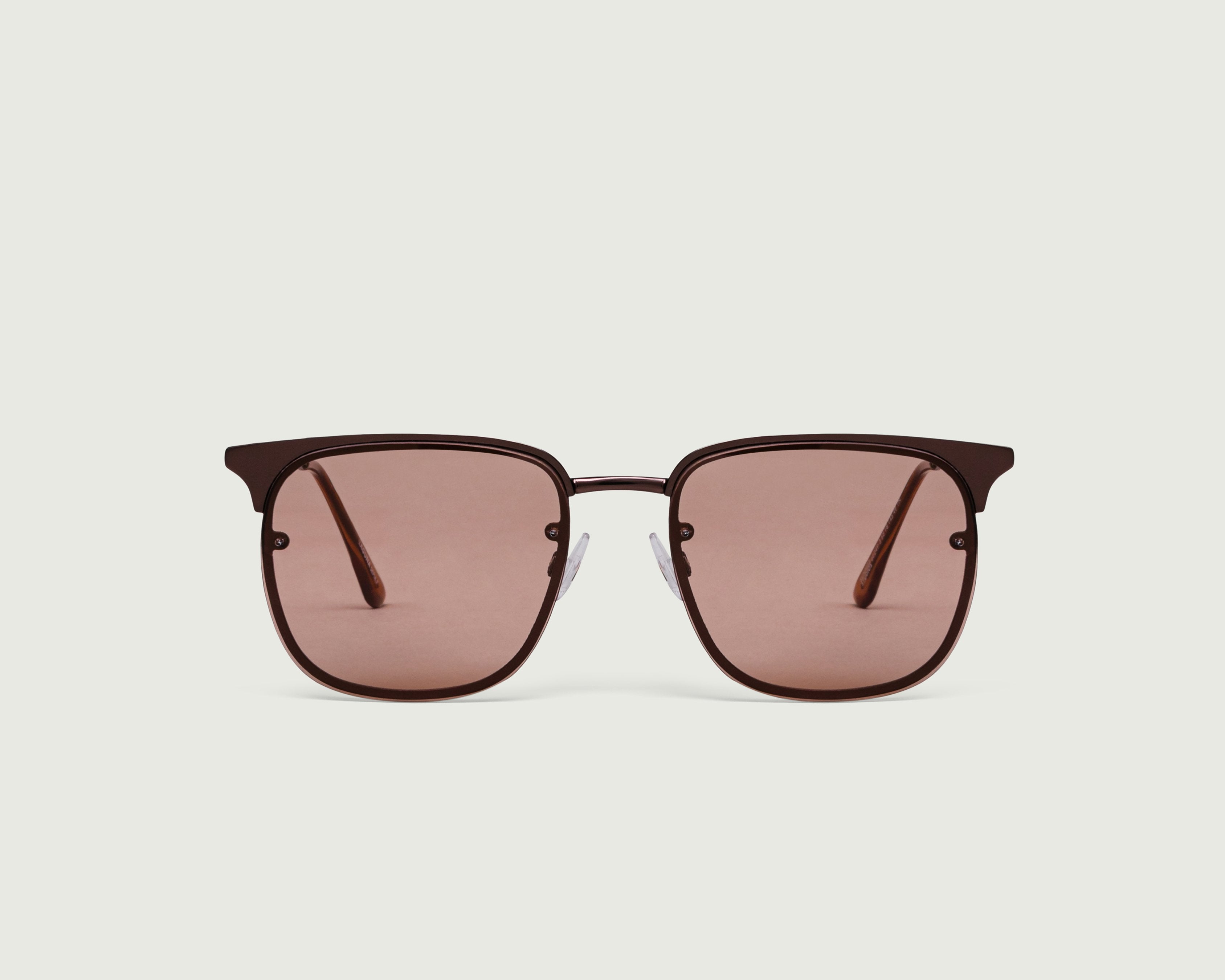 Sepia::Laguna Sunglasses square brown metal front