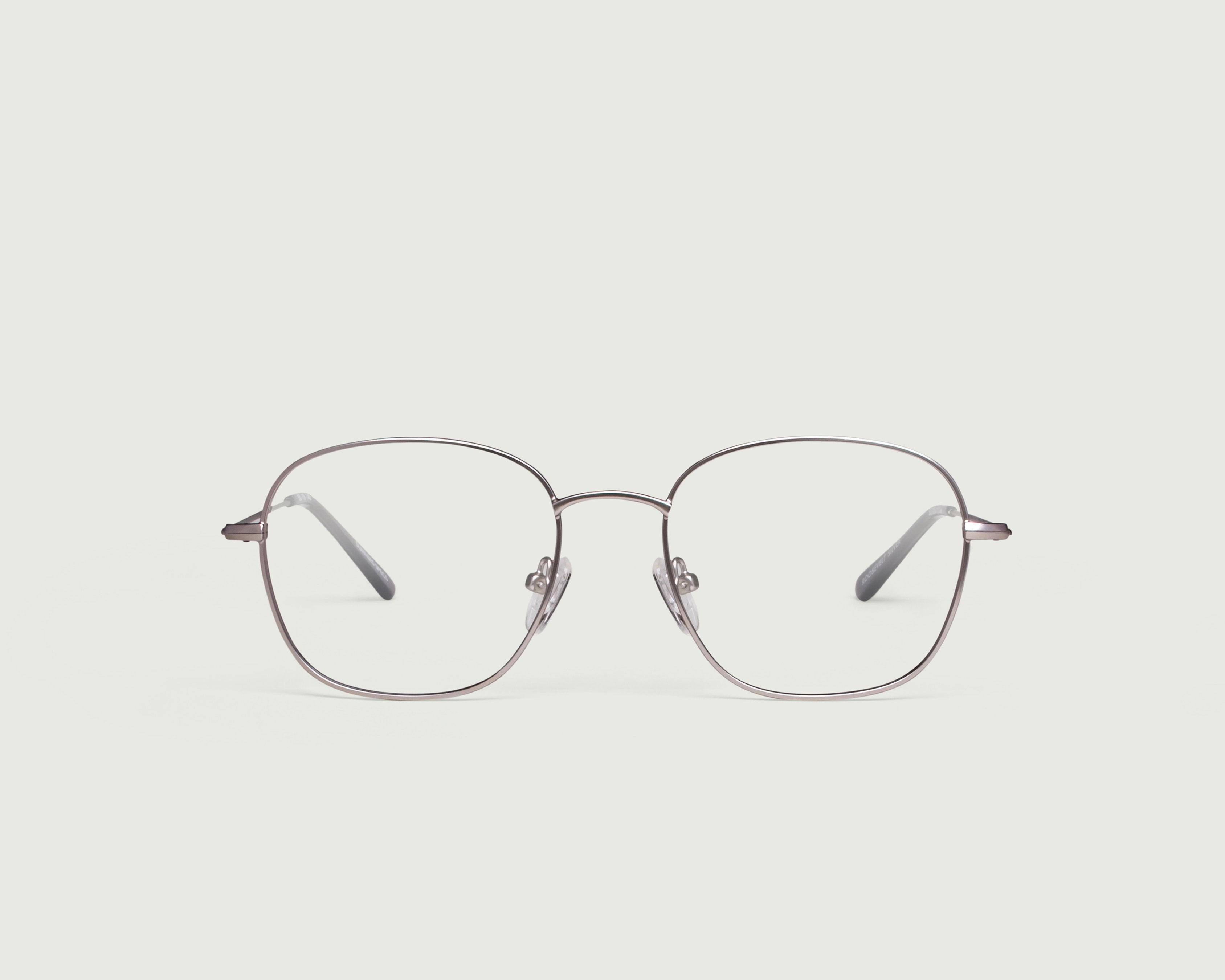Silver::Roosevelt Eyeglasses square gray metal front