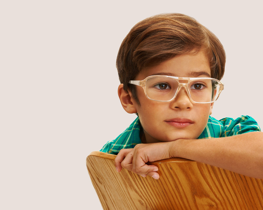 men Tobias Kids Anti-Radiation Glasses pilot yellow recycled polyester