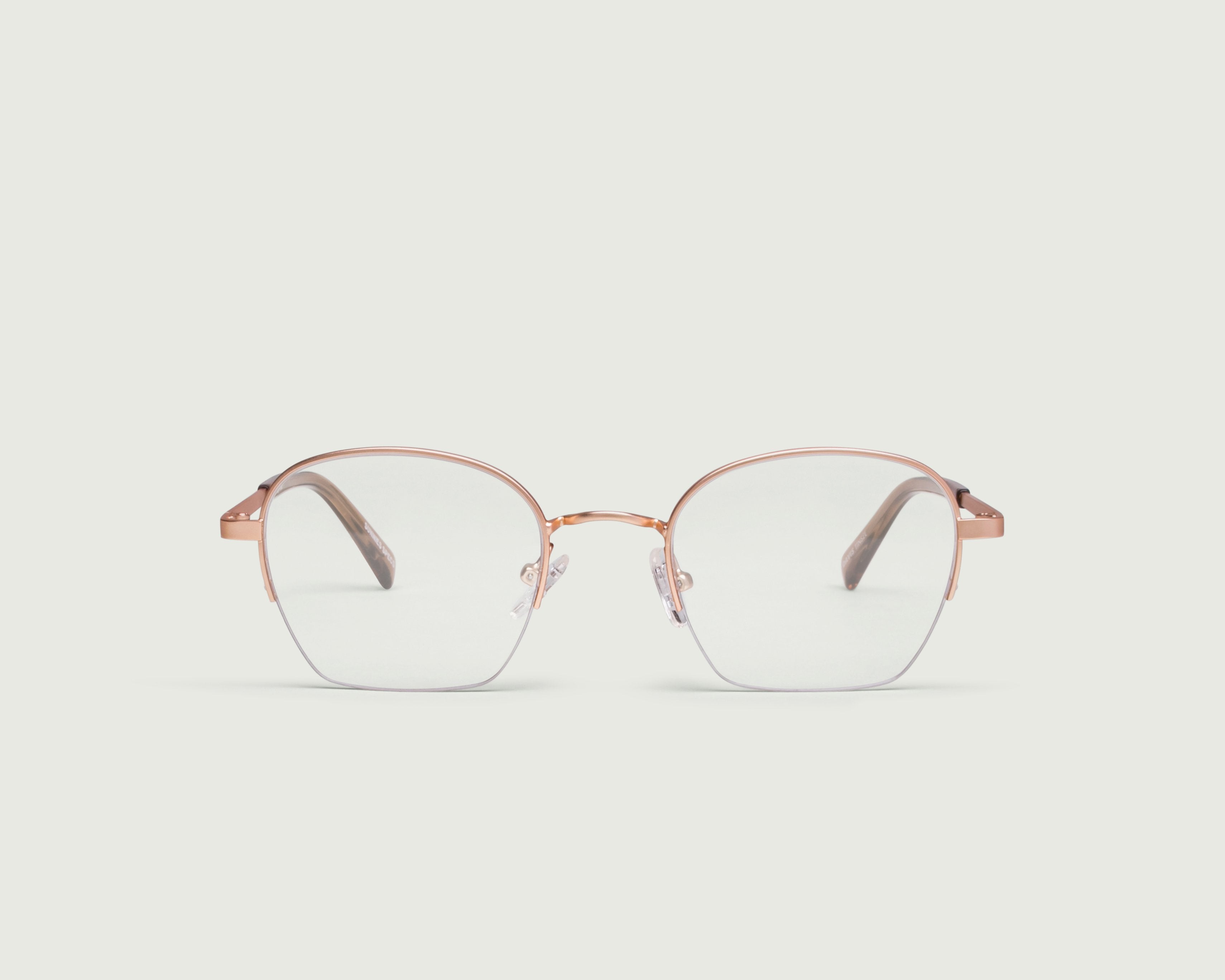 Tinsel::Davis Eyeglasses square gold metal front