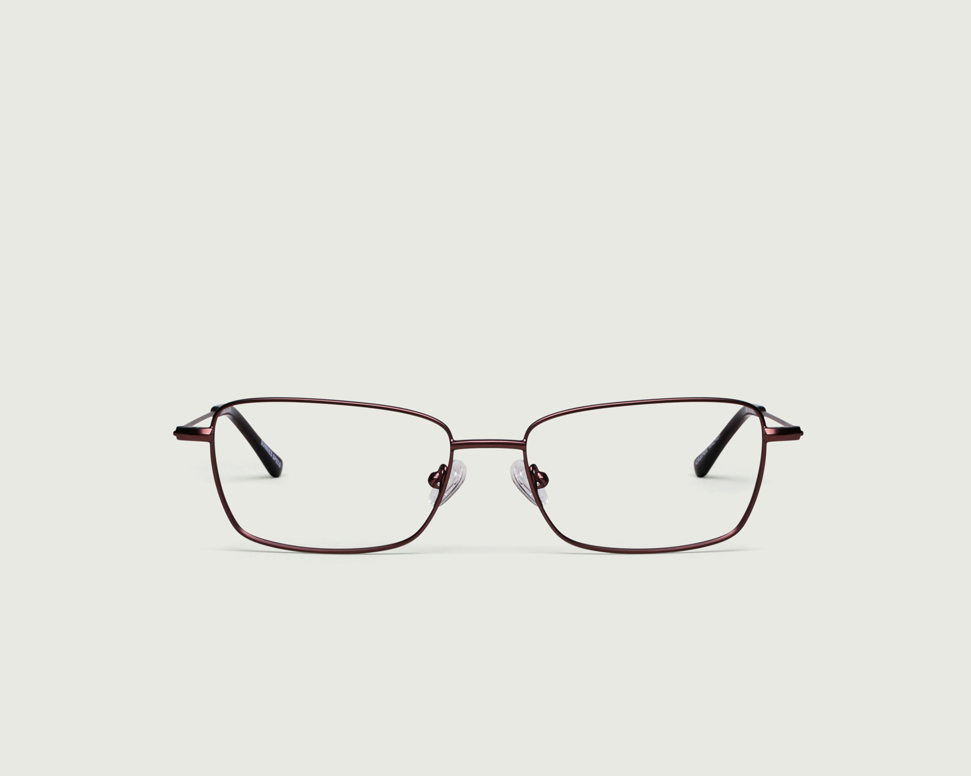 Walnut::Casper Eyeglasses rectangle brown metal front