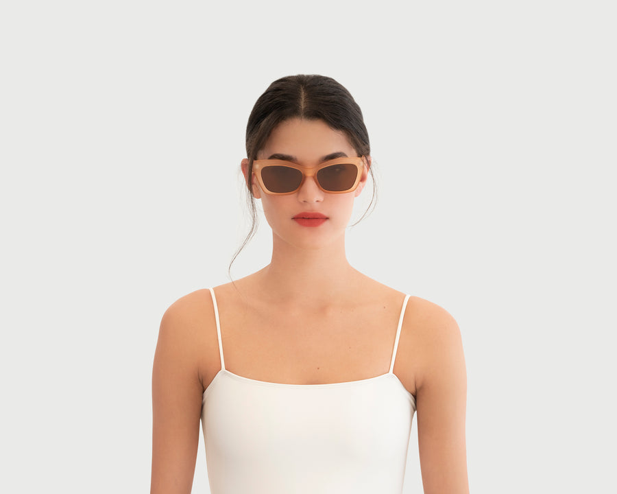 women Lexa Sunglasses cat eye taupe plastic