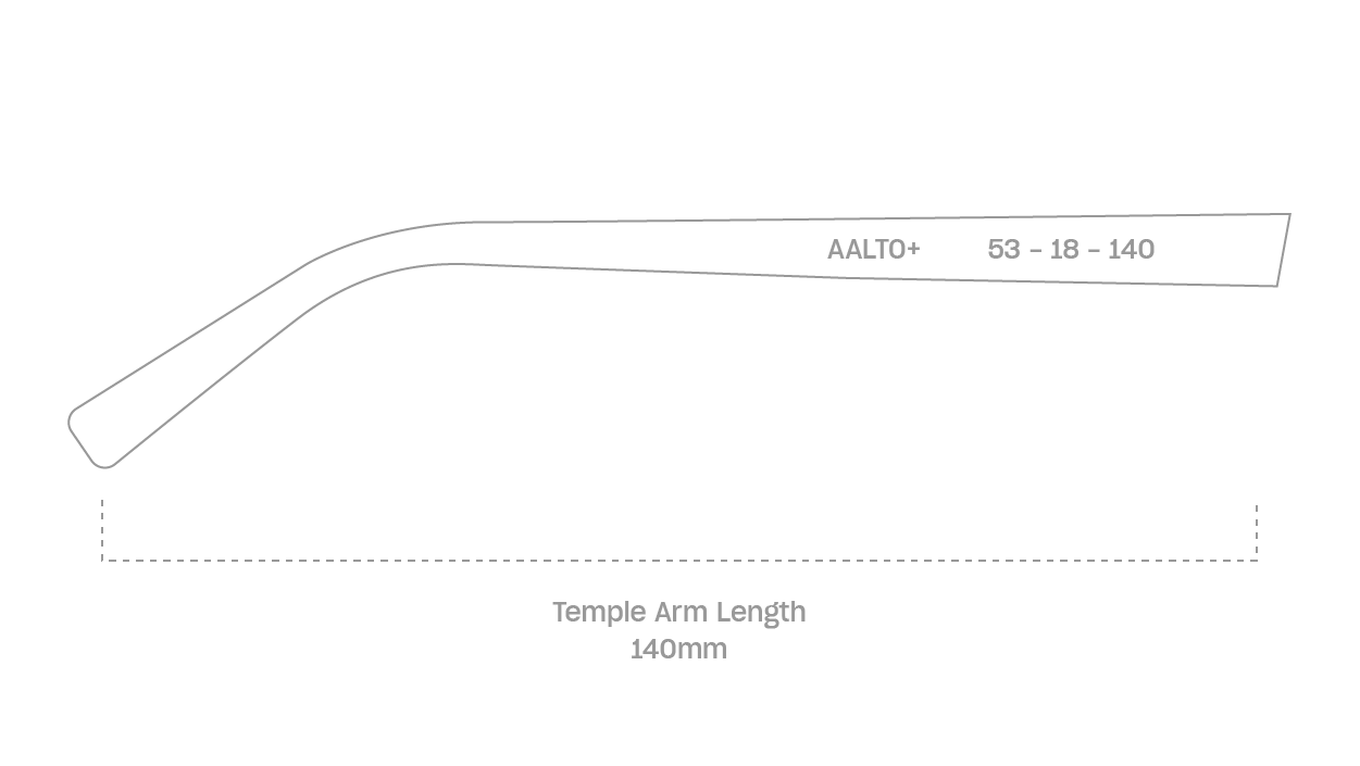 measurement::arm length Aalto+ Eyeglasses round metal