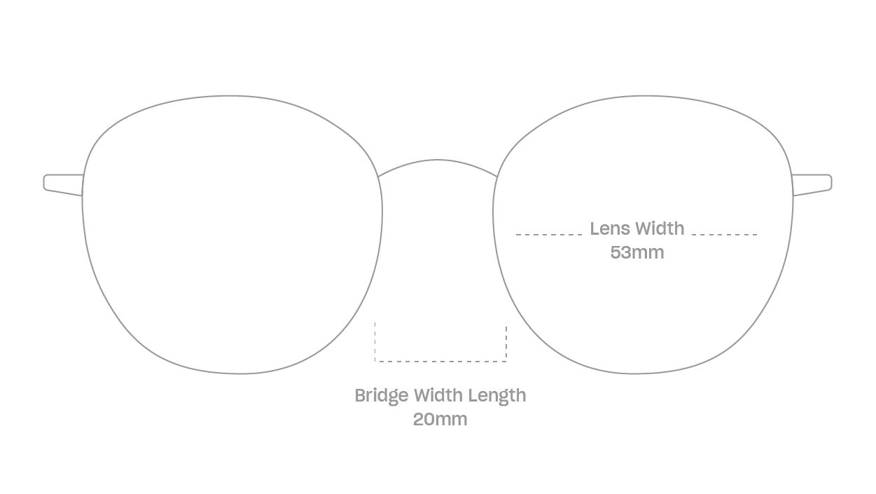 measurement::lens width Abbot Eyeglasses round metal