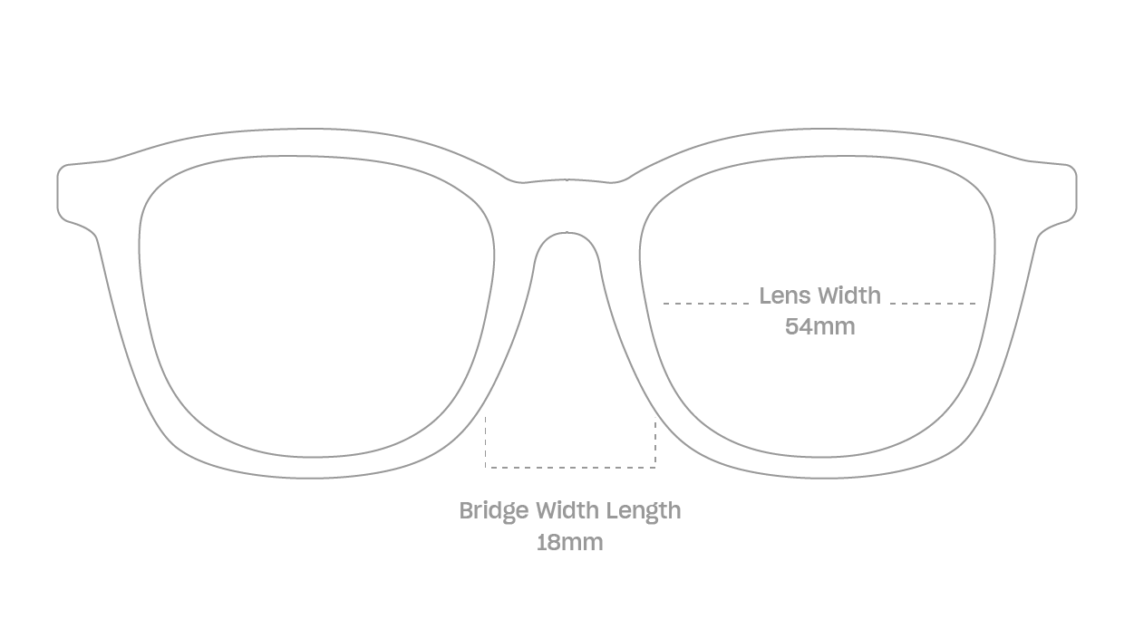 measurement::lens width Bennett Sunglasses square plastic