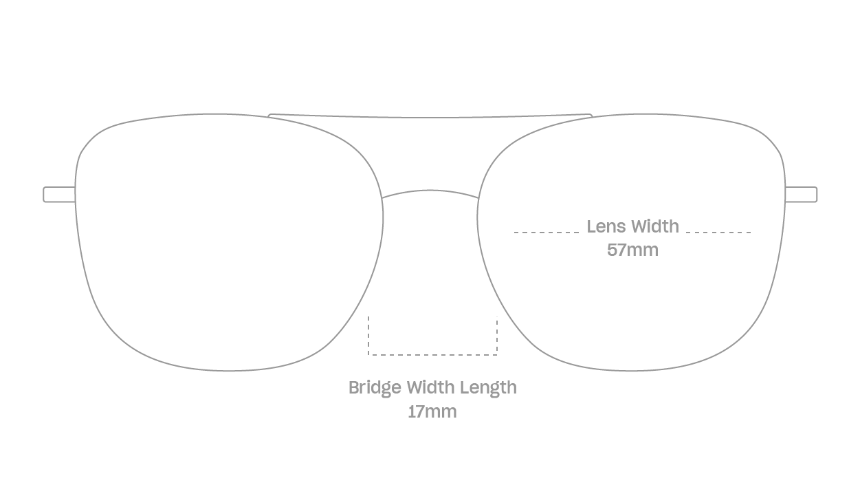 measurement::lens width Bruno Eyeglasses pilot metal