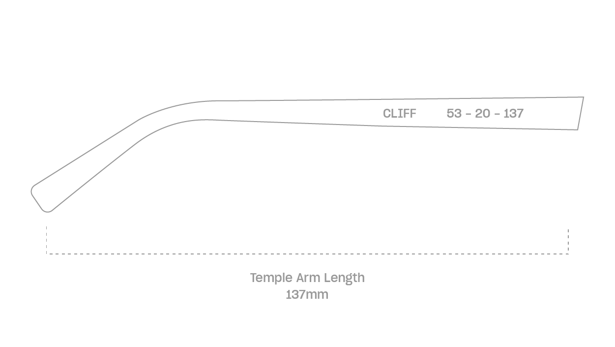 measurement::arm length Cliff Eyeglasses pilot metal