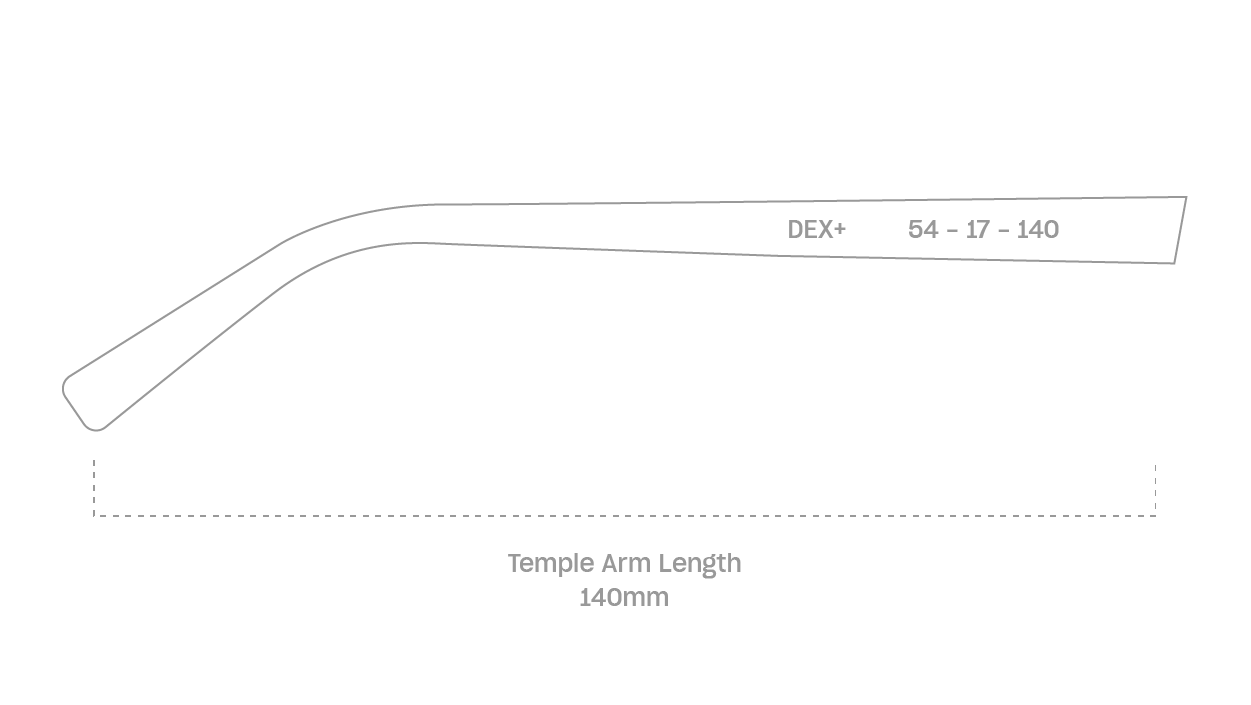 measurement::arm length Dex+ Eyeglasses square acetate