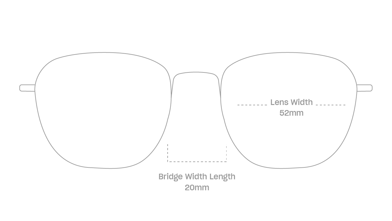 measurement::lens width Duke Eyeglasses square metal