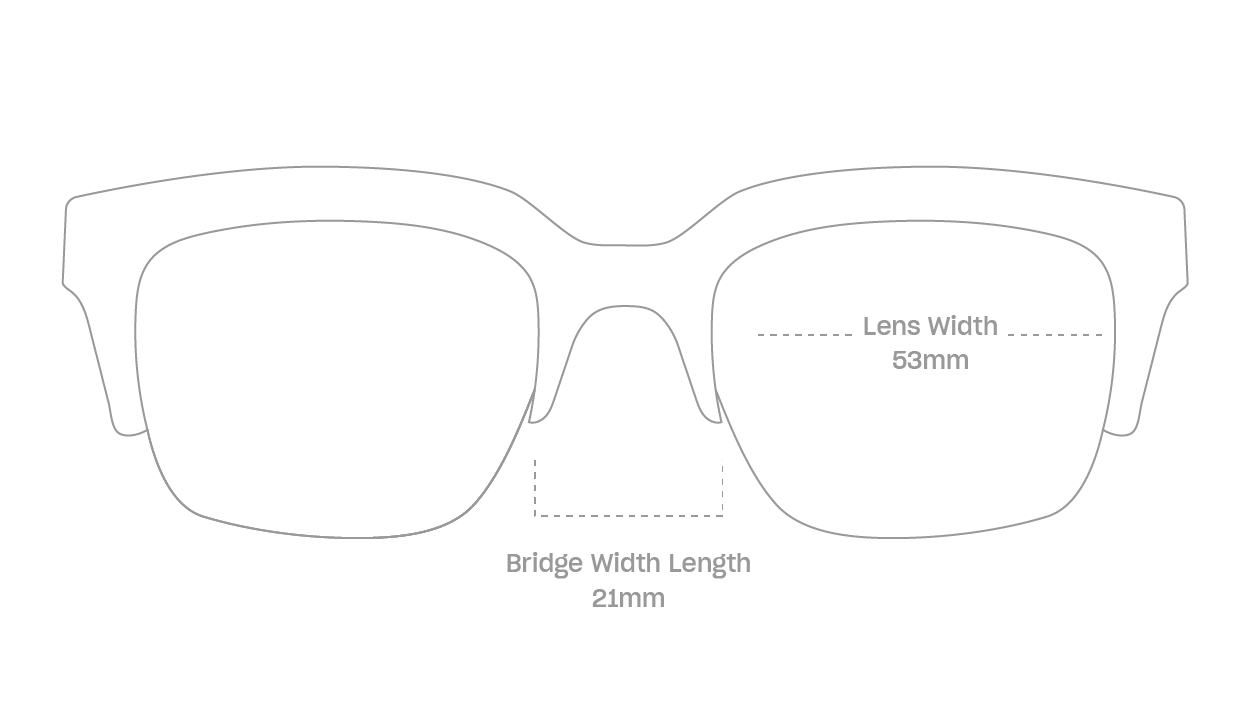 measurement::lens width Glenn Eyeglasses square acetate